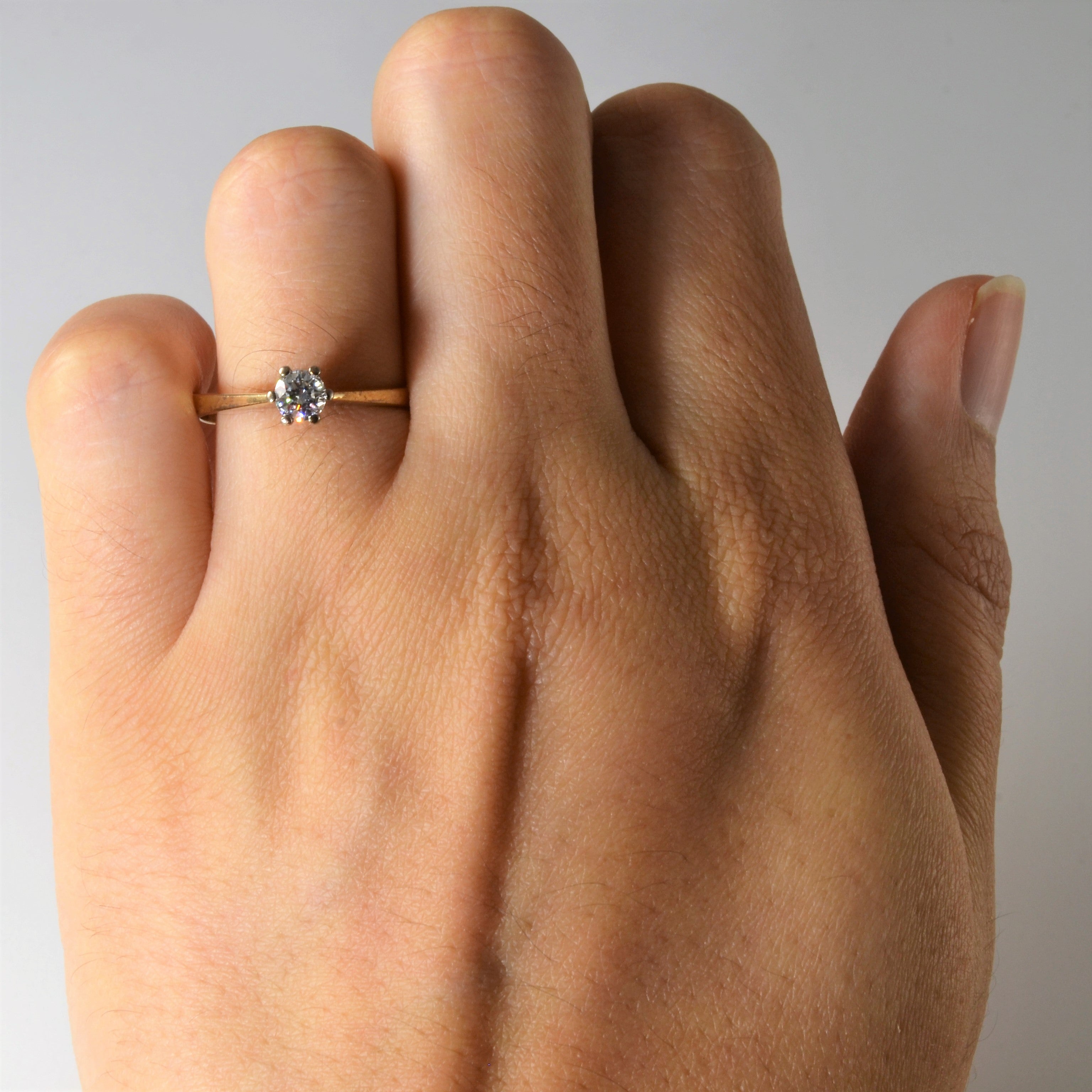 High Set Solitaire Diamond Ring | 0.24ct | SZ 7.25 |