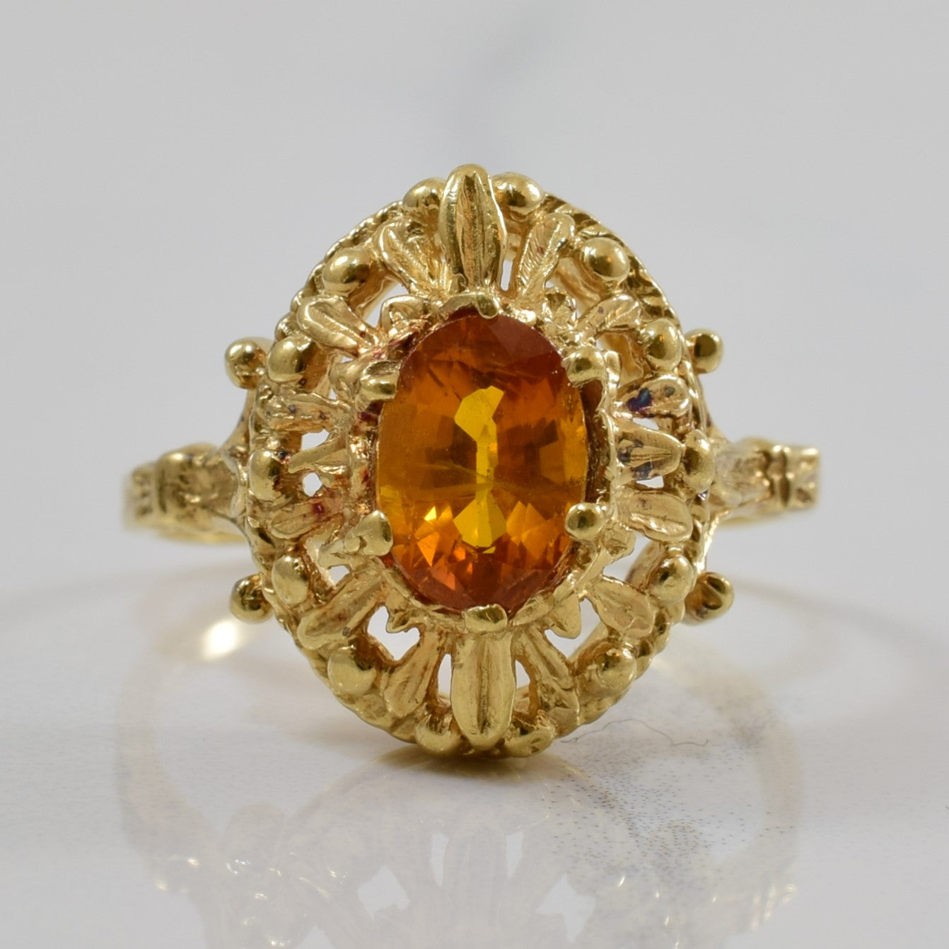 Orange Sapphire Cocktail Ring | 1.50ct | SZ 8.75 |