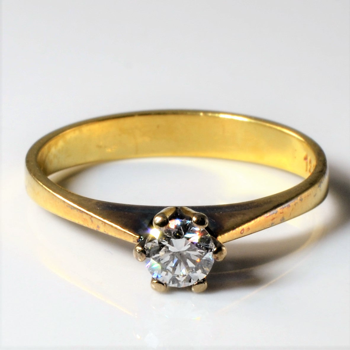 High Set Solitaire Diamond Ring | 0.24ct | SZ 7.25 |