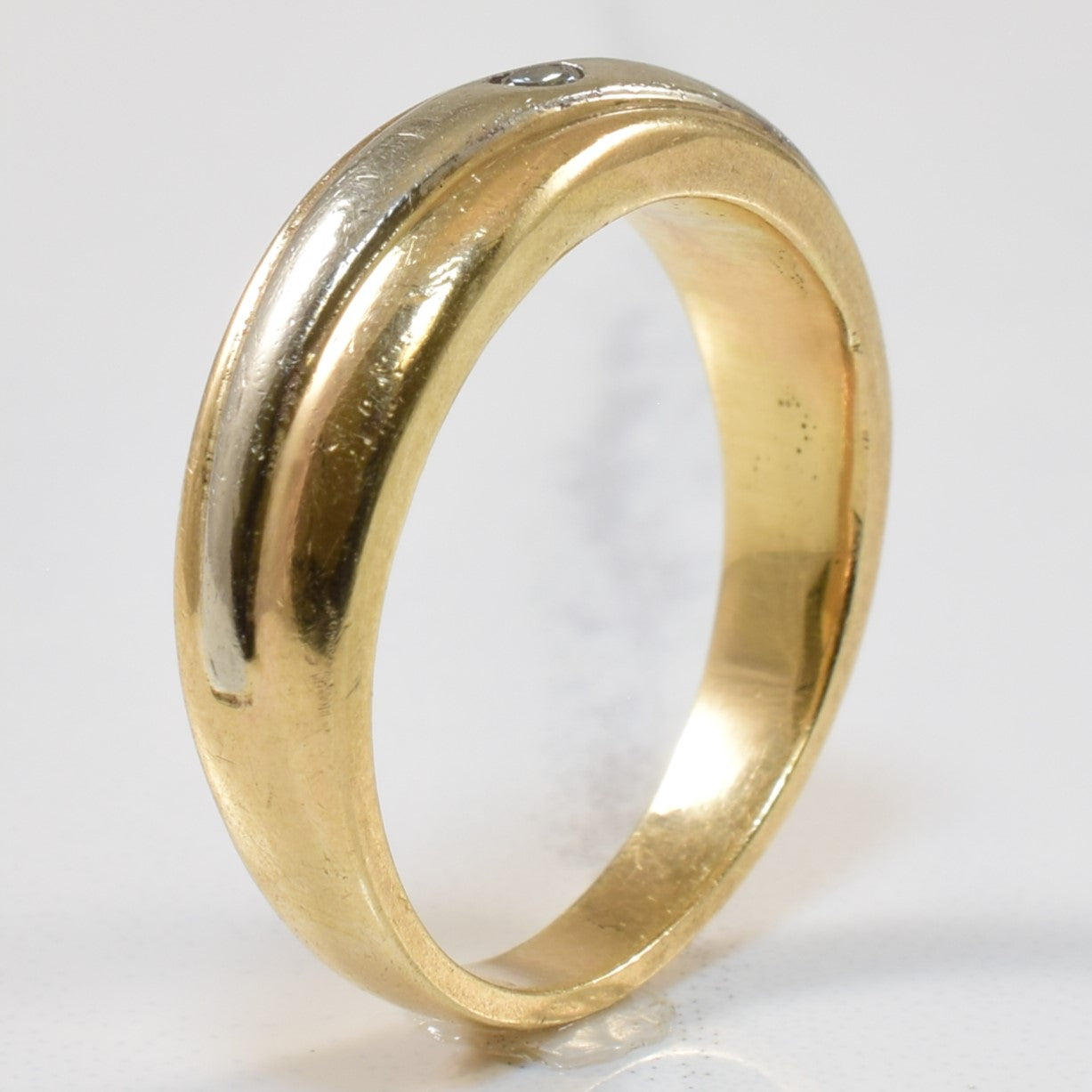 Two Tone Bezel Set Diamond Ring | 0.03ct | SZ 6.25 |
