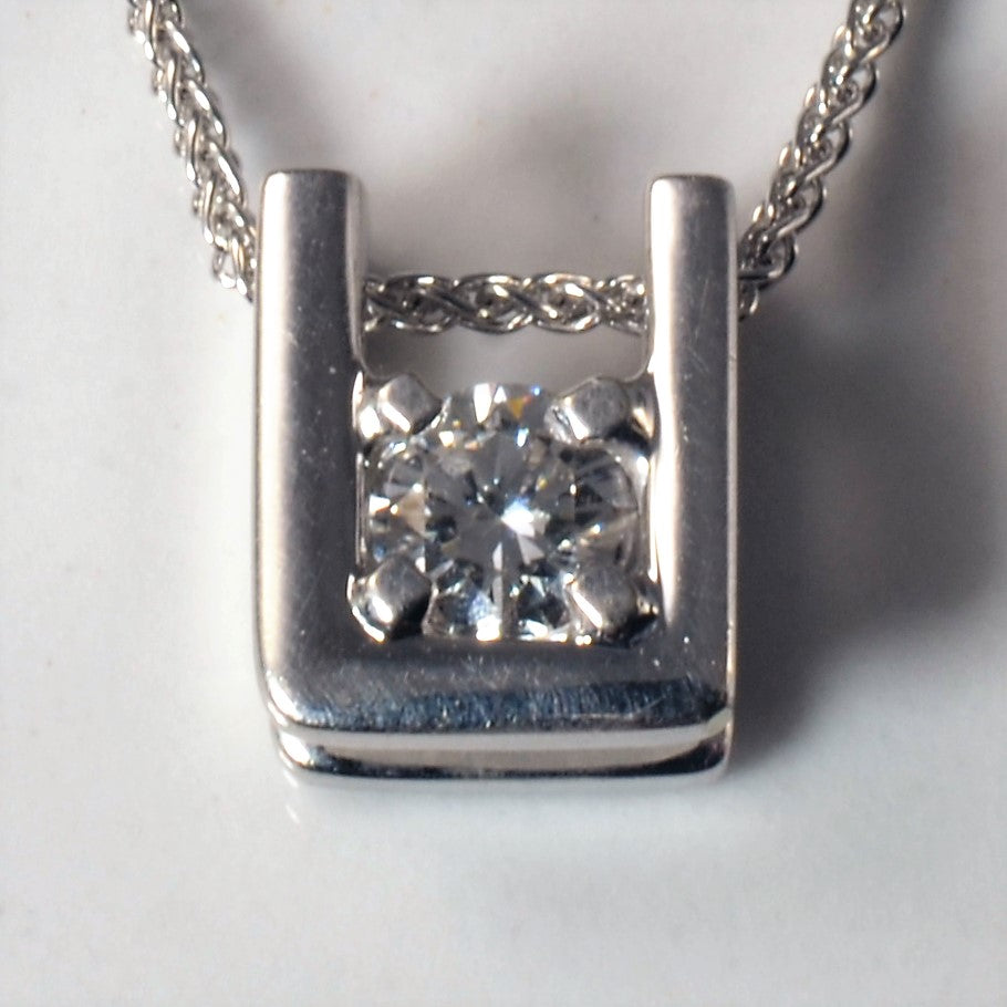 Round Brilliant Diamond U Necklace | 0.25ct | 16" |