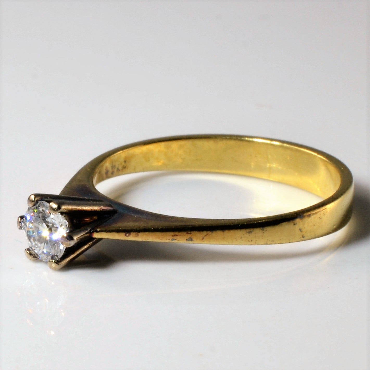 High Set Solitaire Diamond Ring | 0.24ct | SZ 7.25 |