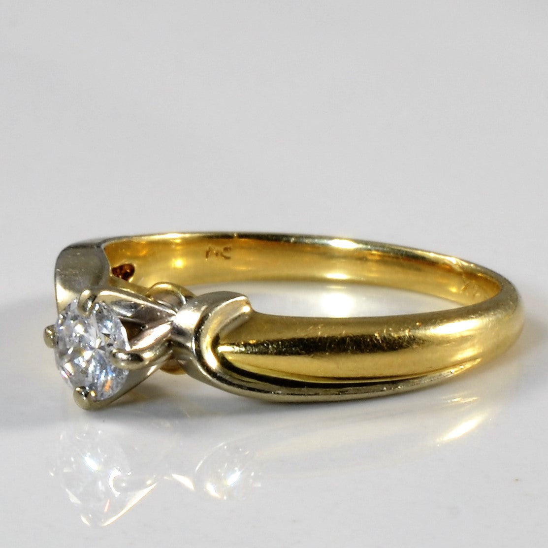 Bypass Twist Solitaire Diamond Ring | 0.25ct | SZ 6 |