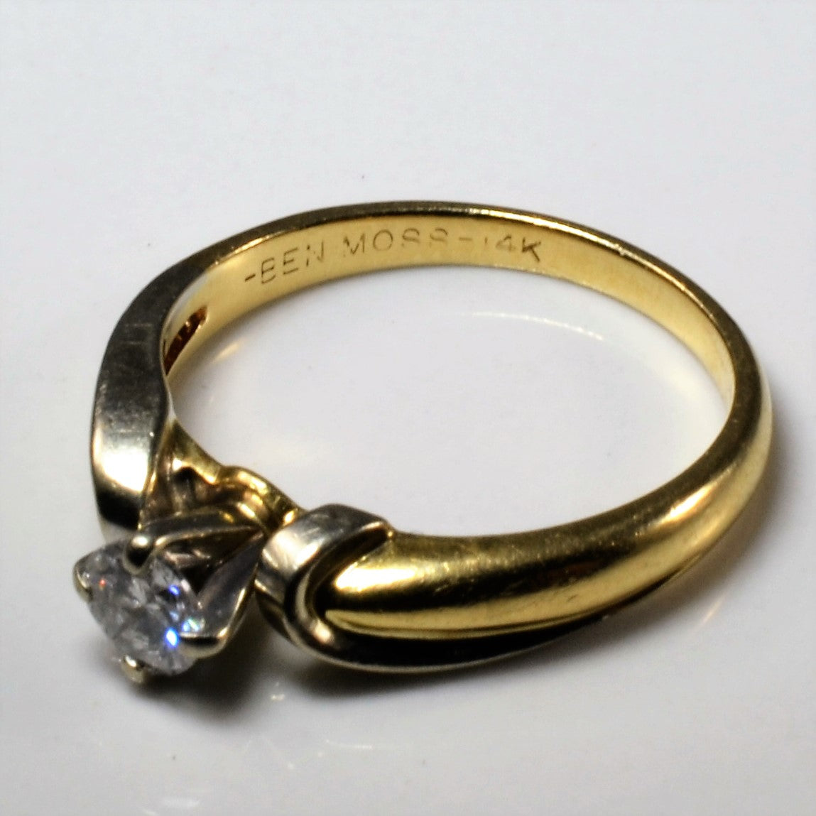 Bypass Twist Solitaire Diamond Ring | 0.25ct | SZ 6 |