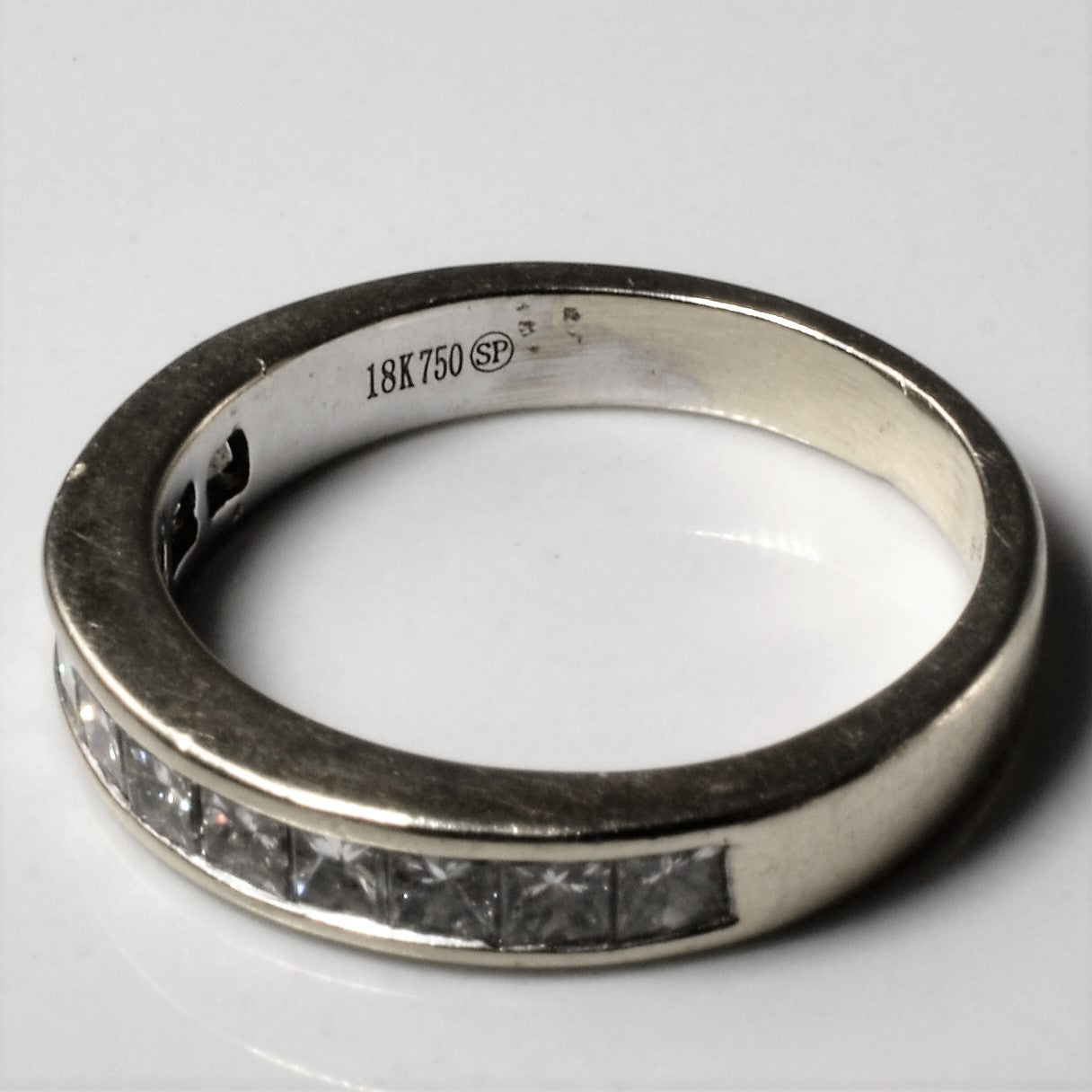 Channel Set Princess Diamond Band | 0.86ctw | SZ 5.25 |