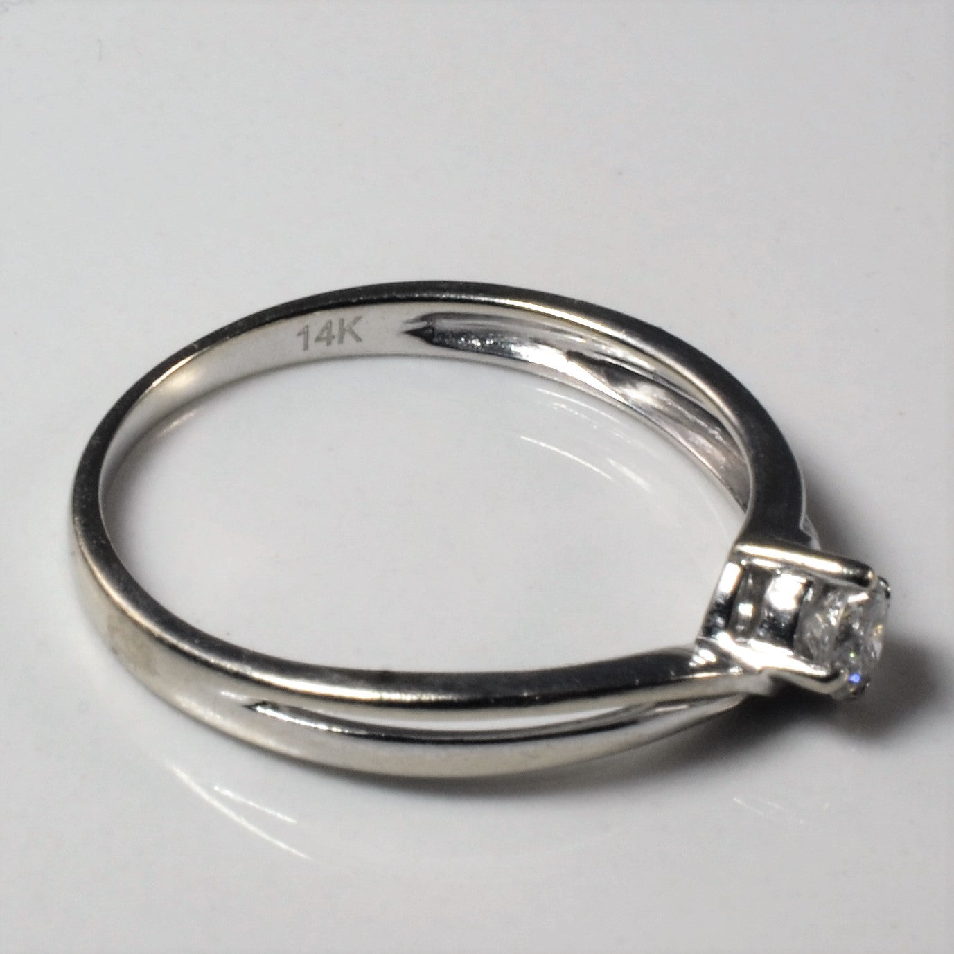 Bypass Solitaire Diamond Ring | 0.15ct | SZ 6.75 |