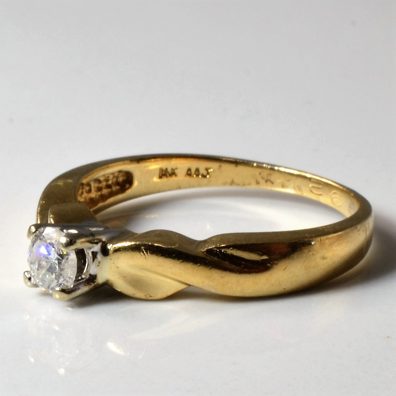 Bague de fiançailles solitaire en diamant | 0,23 ct | Taille 6,5 |