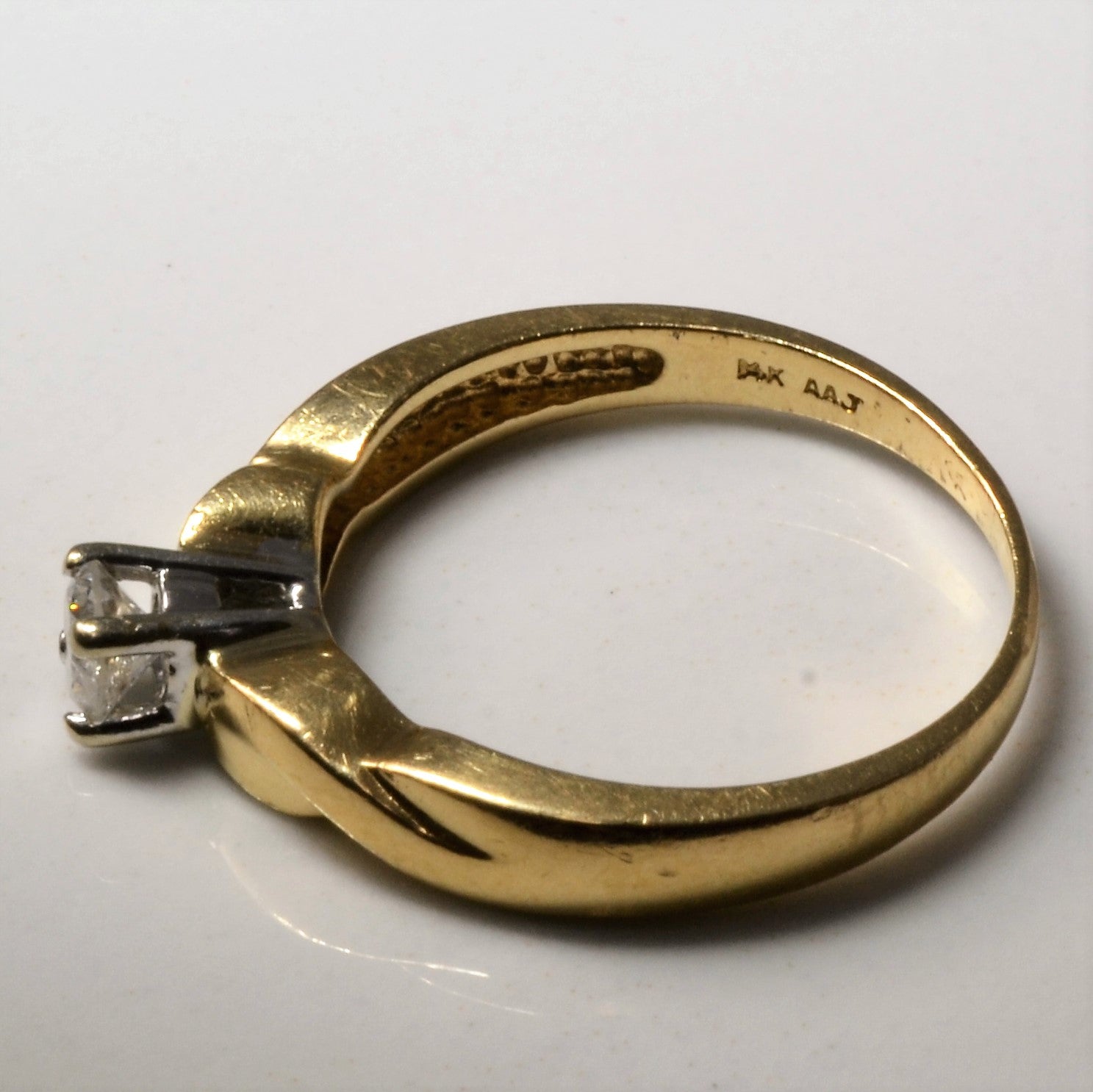 Bague de fiançailles solitaire en diamant | 0,23 ct | Taille 6,5 |