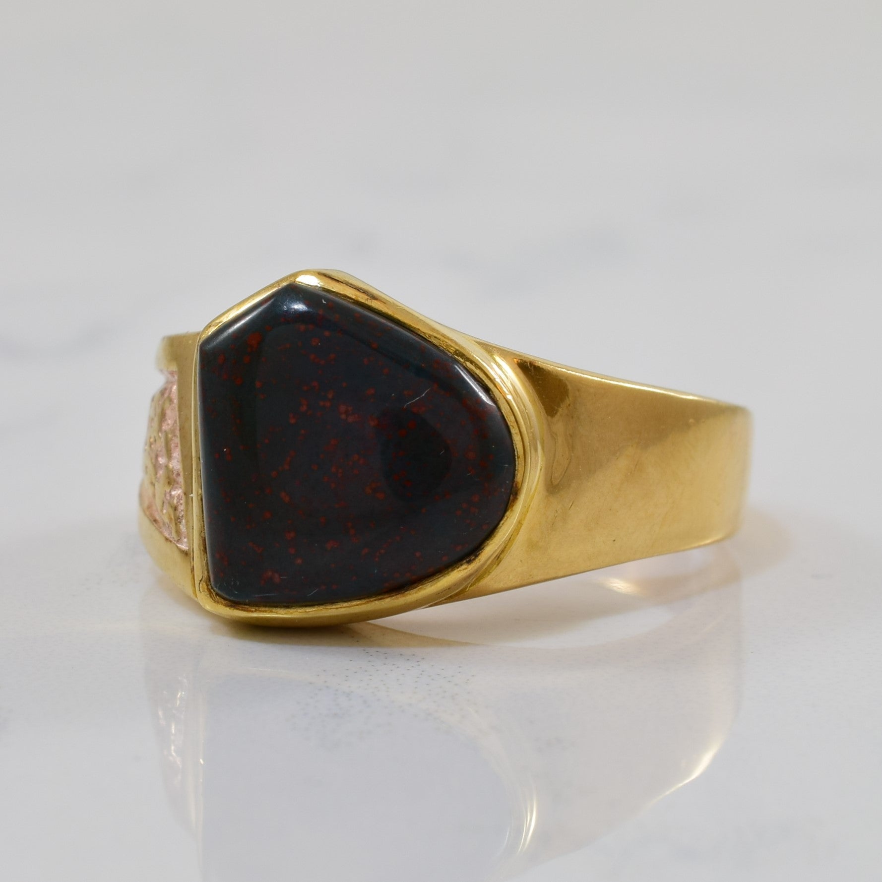 Bezel Set Bloodstone Ring | 1.75ct | SZ 9.75 |