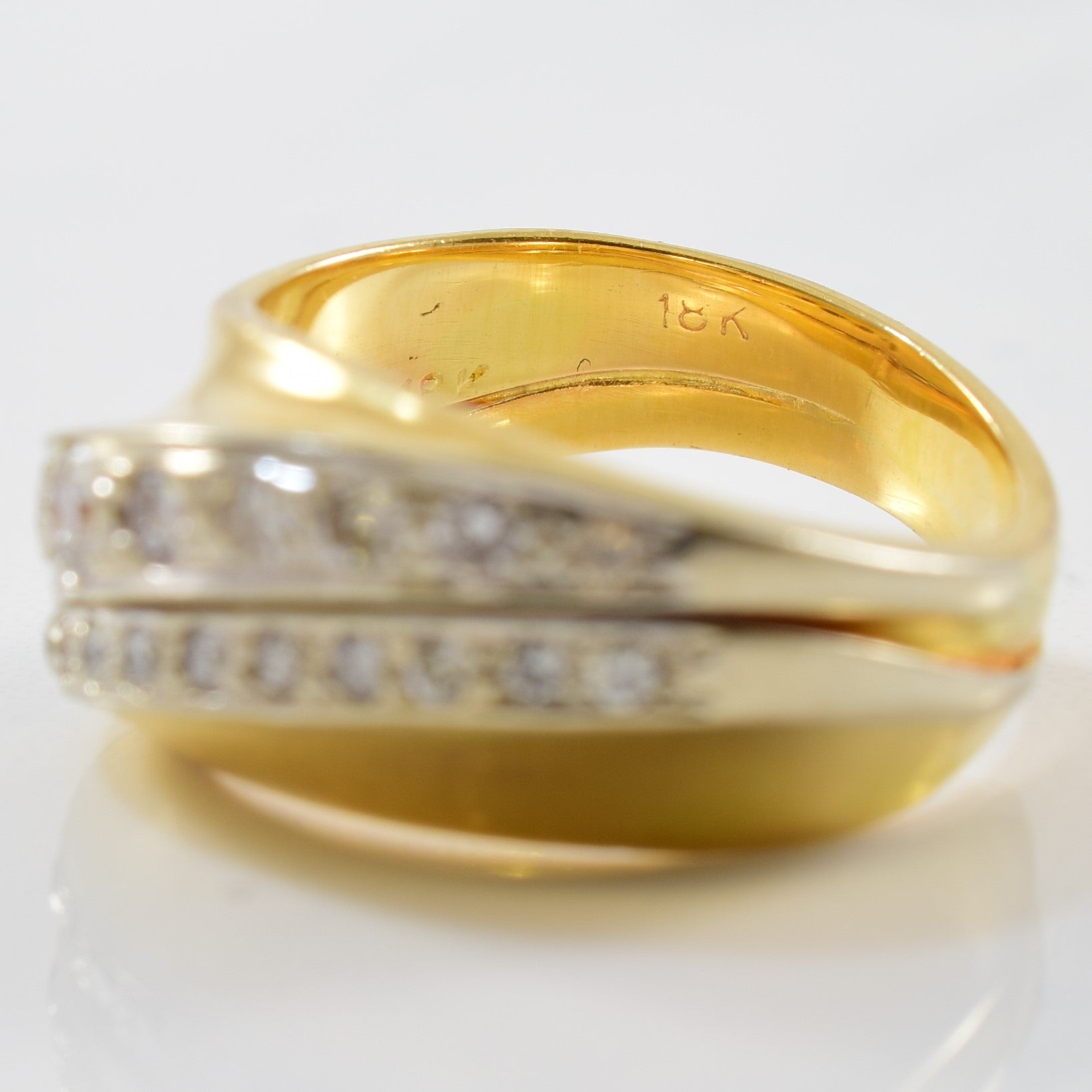 Round Brilliant Diamond Wave Ring | 0.38ctw | SZ 4.75 |