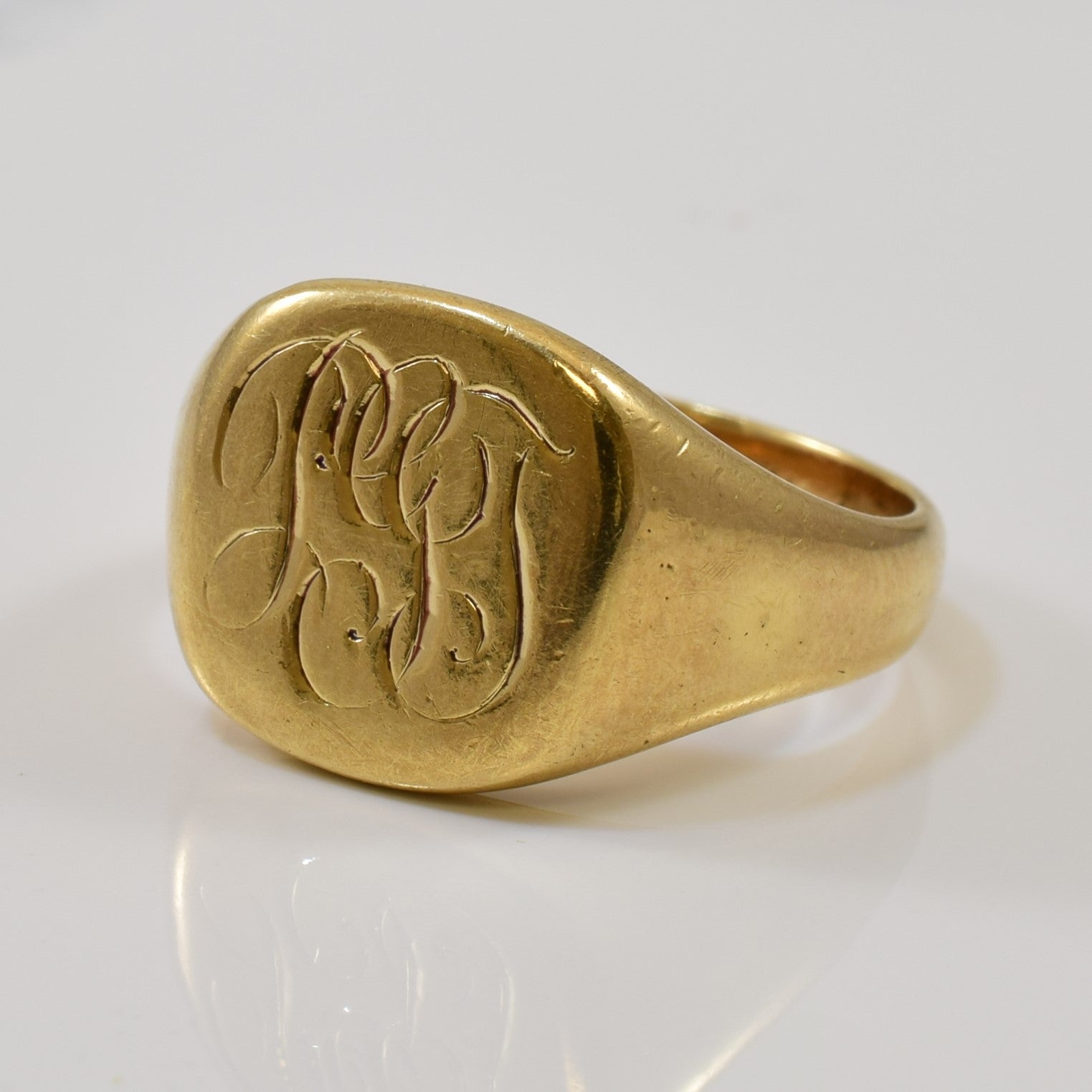 Birks' Engraved Initial 'PGG' Signet Ring | SZ 8.25 |