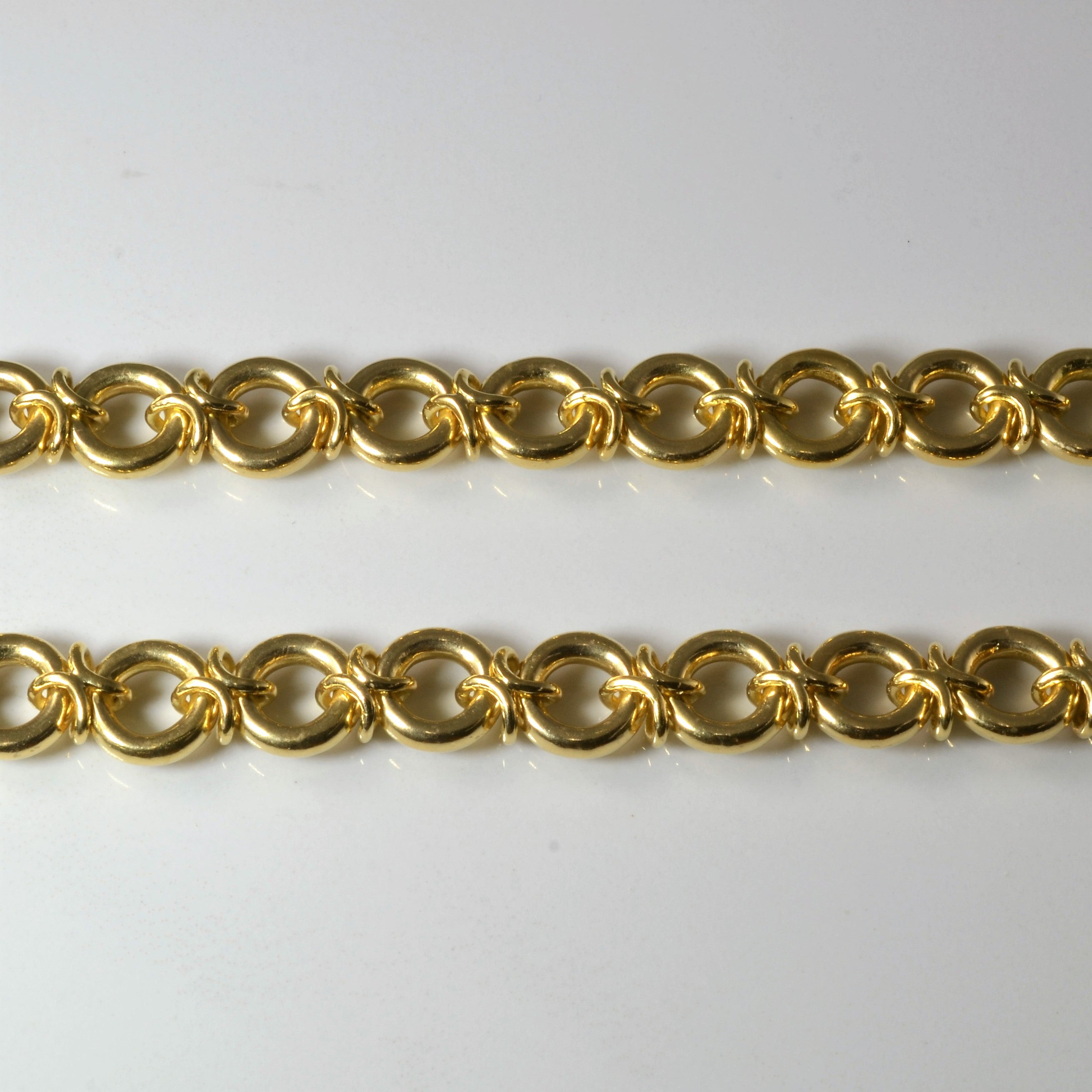 Bague et chaînette de connexion en or jaune 18 carats | 20" |