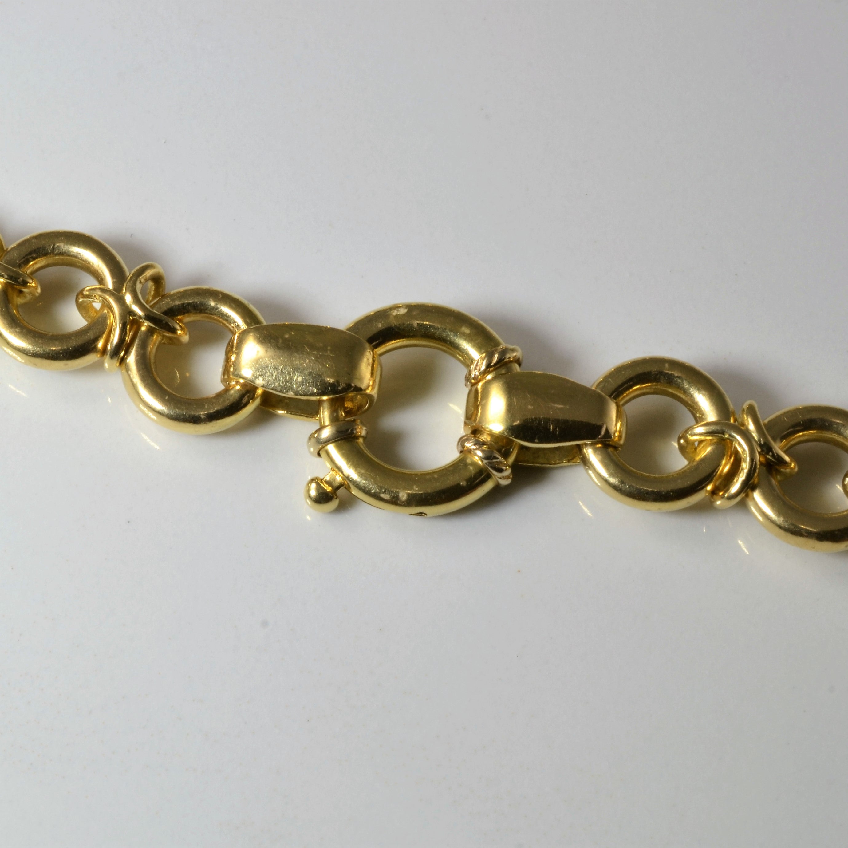Bague et chaînette de connexion en or jaune 18 carats | 20" |