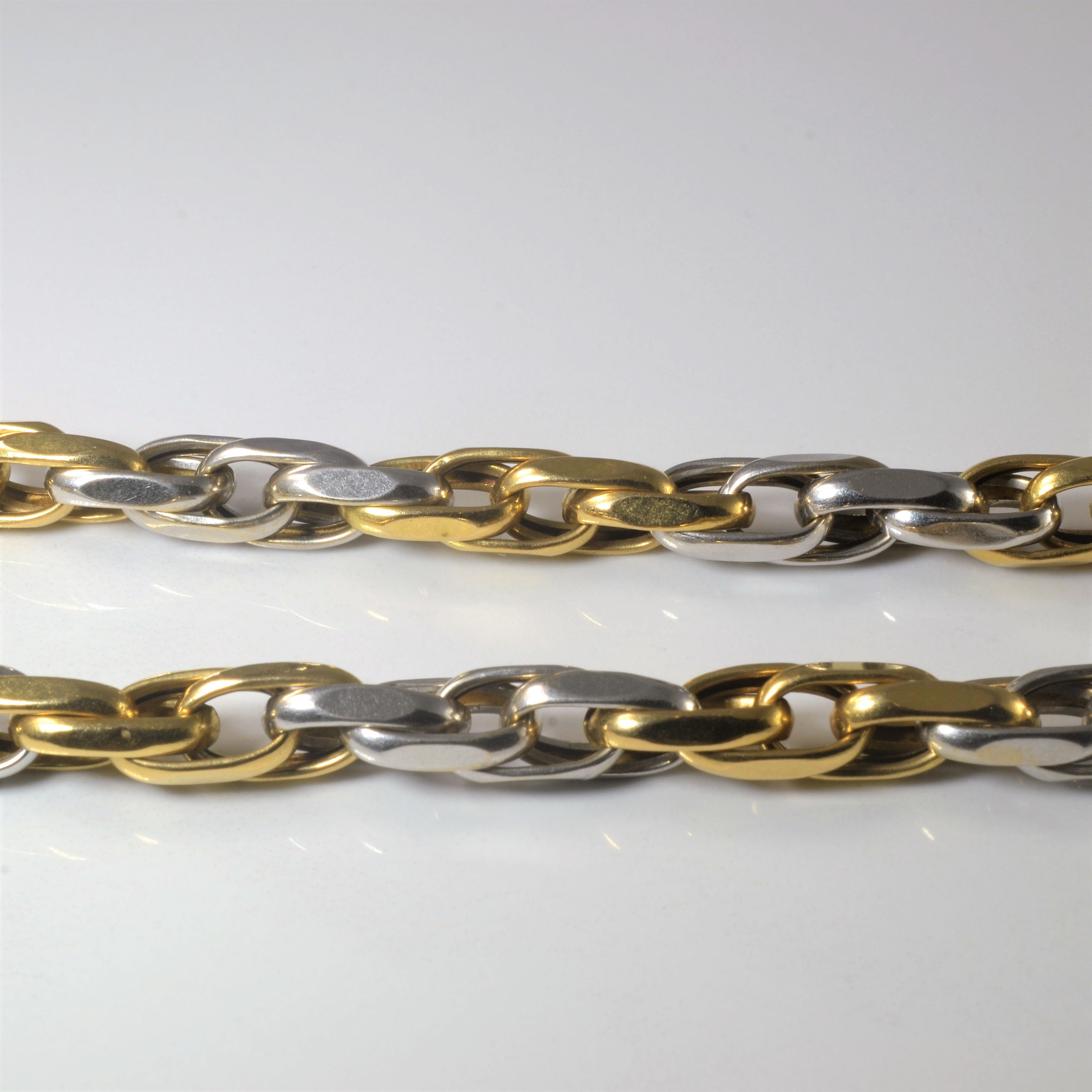 18k Two Tone Gold Heavy Prince of Wales Chain | 26" |