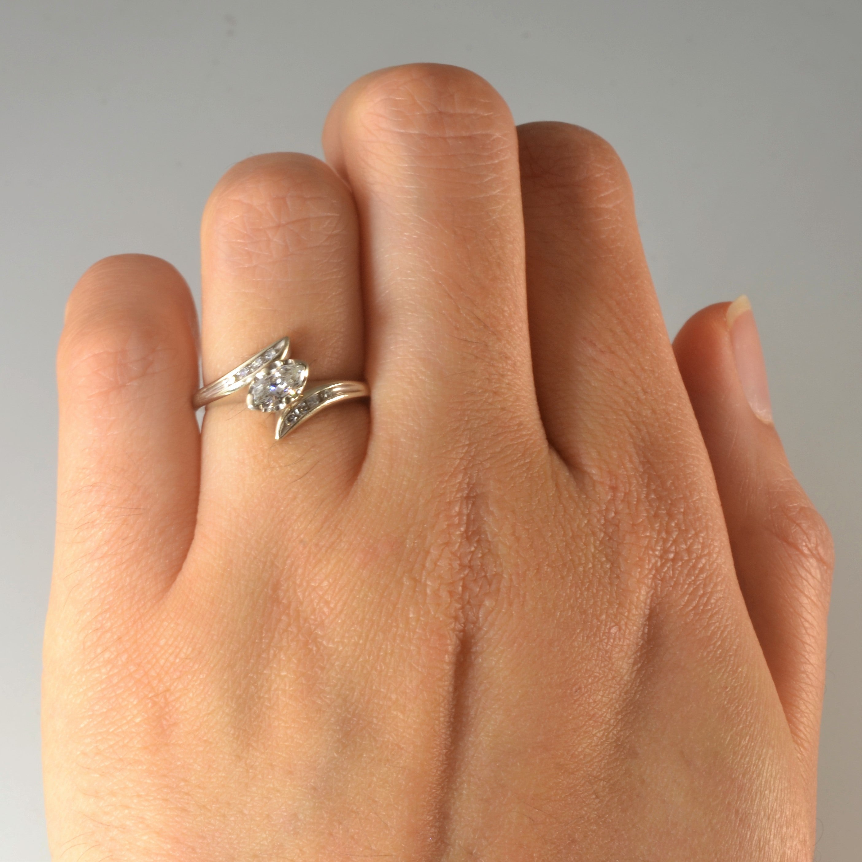 Bypass East West Marquise Diamond Ring | 0.38ctw | SZ 4.25 |