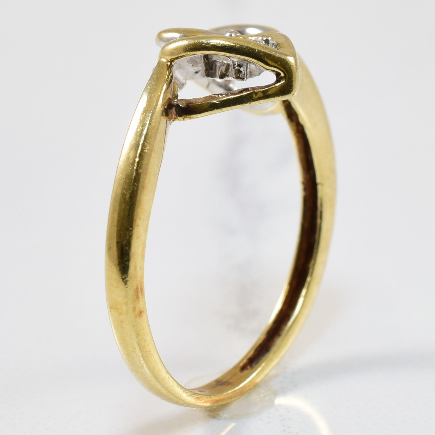 Diamond Heart Open Work Ring | 0.05ctw | SZ 6.75 |