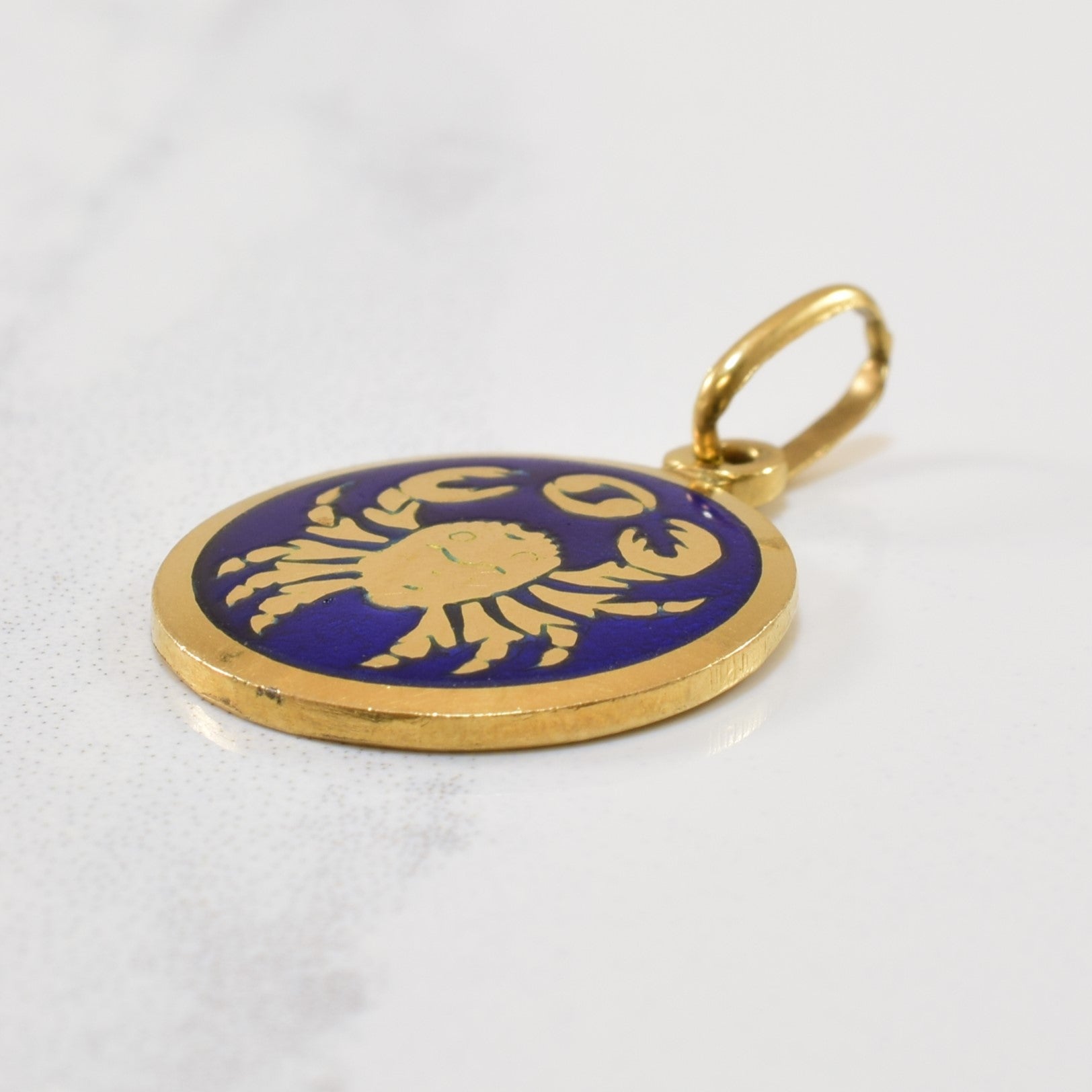 Enamel Cancer Zodiac Pendant |
