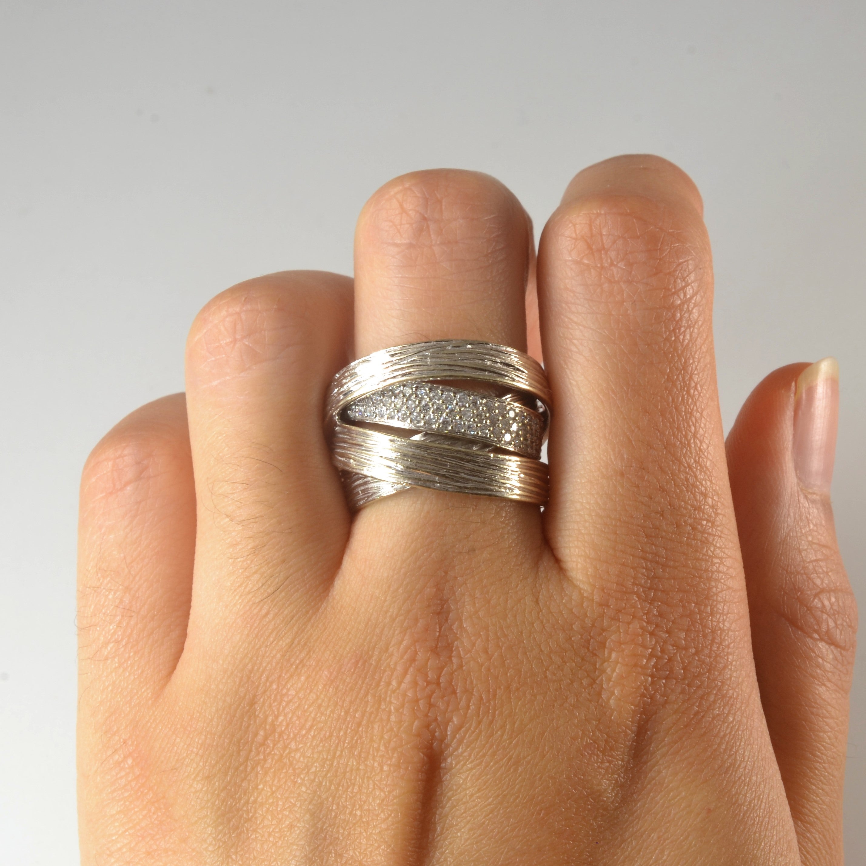 Diamond Overlay Wrap Ring | 0.53ctw | SZ 7.75 |
