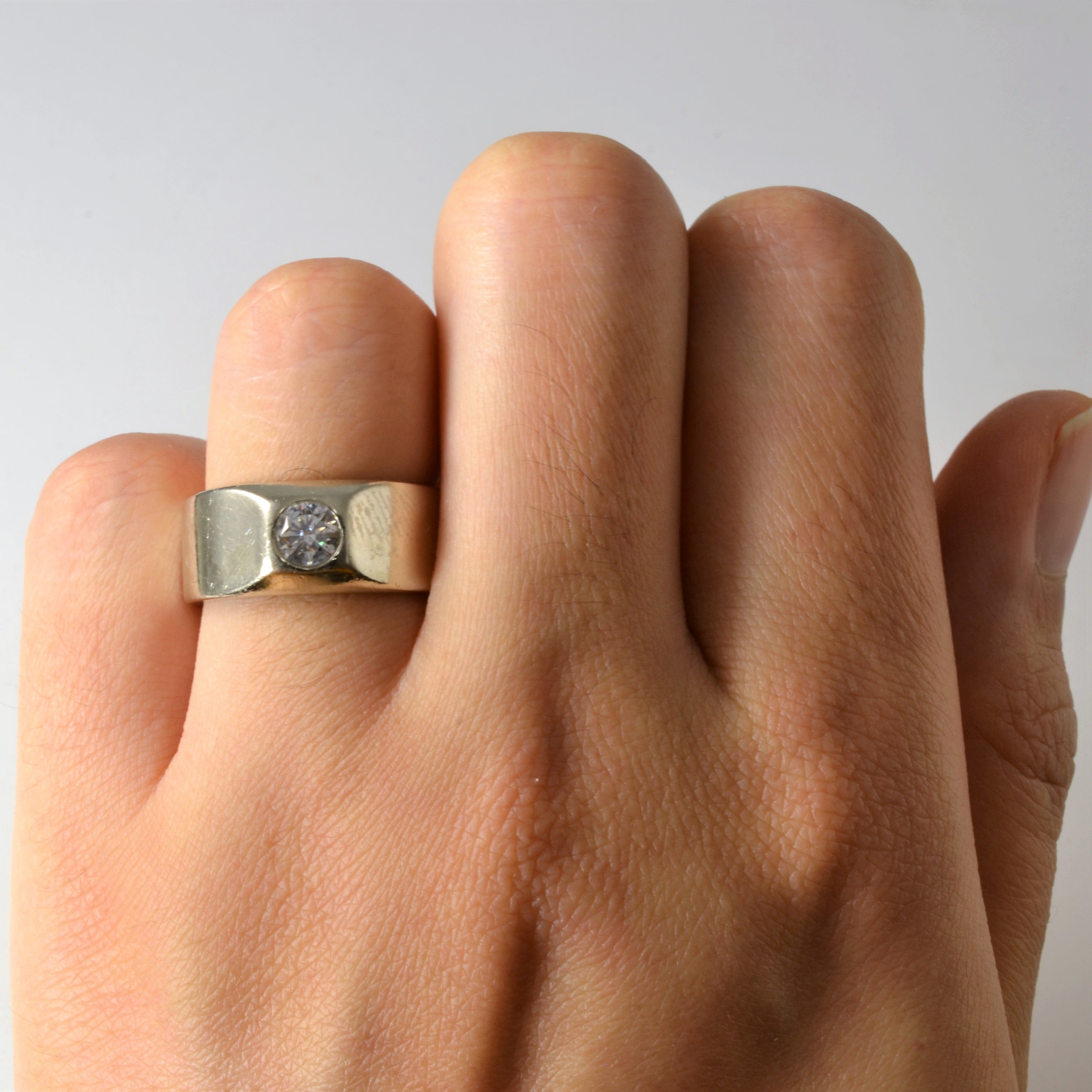 Bezel Set Solitaire Diamond Ring | 0.42ct | SZ 6.25 |
