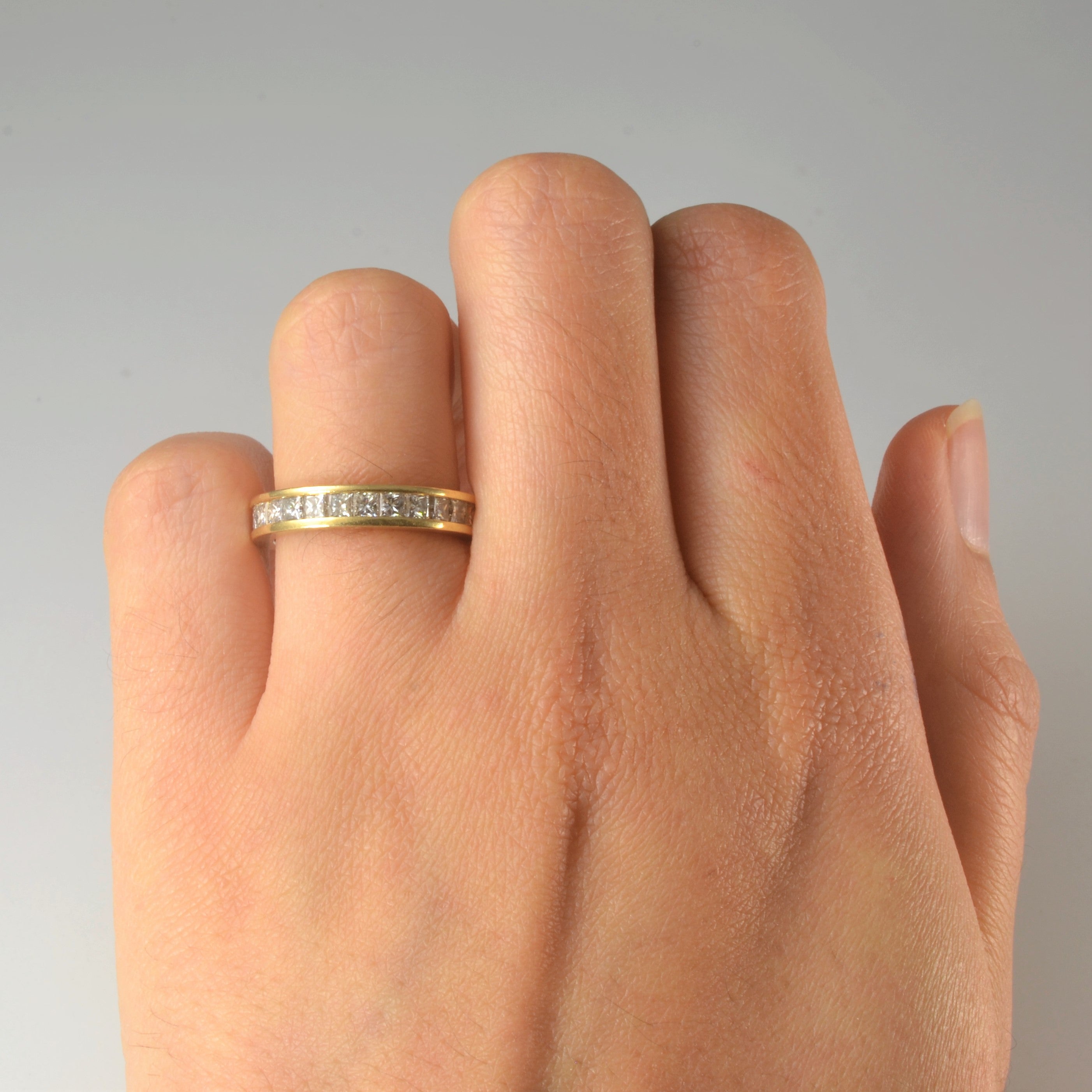 Alliance diamant princesse | 2,70 ct | Taille 5,5 |