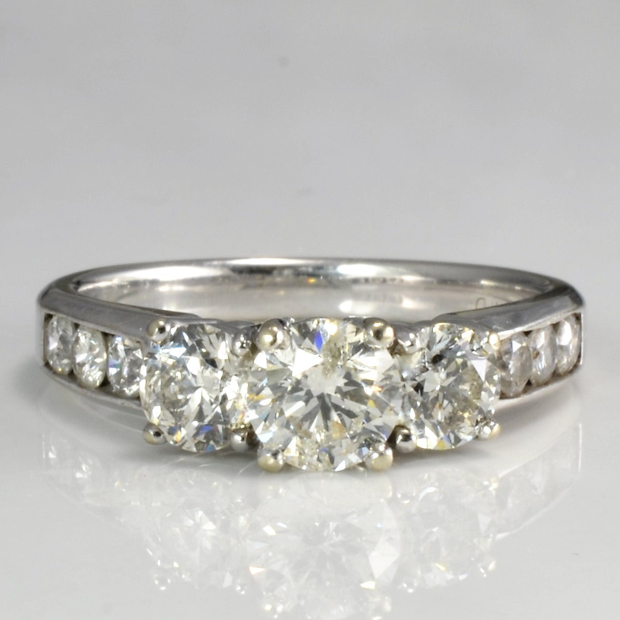 Three Stone Diamond Engagement Ring | 1.83ctw | SZ 8 |