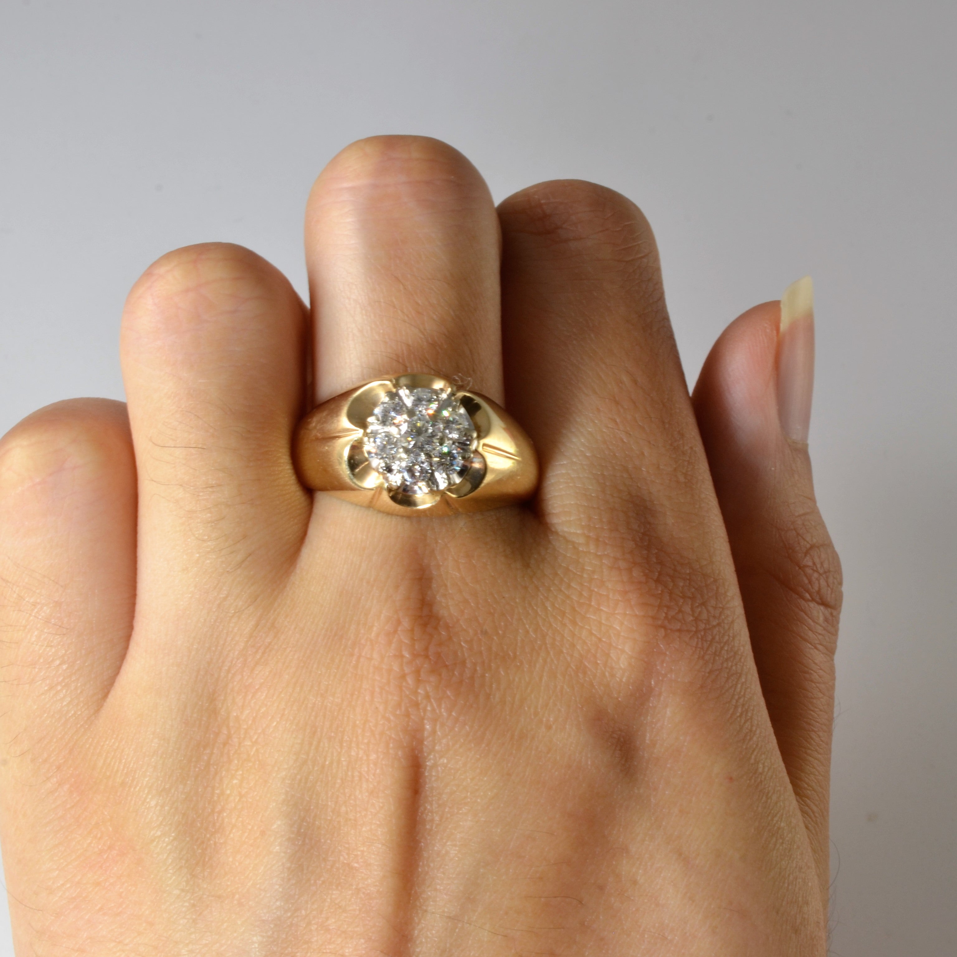 Cluster Set Diamond Dome Ring | 0.70ctw | SZ 11 |
