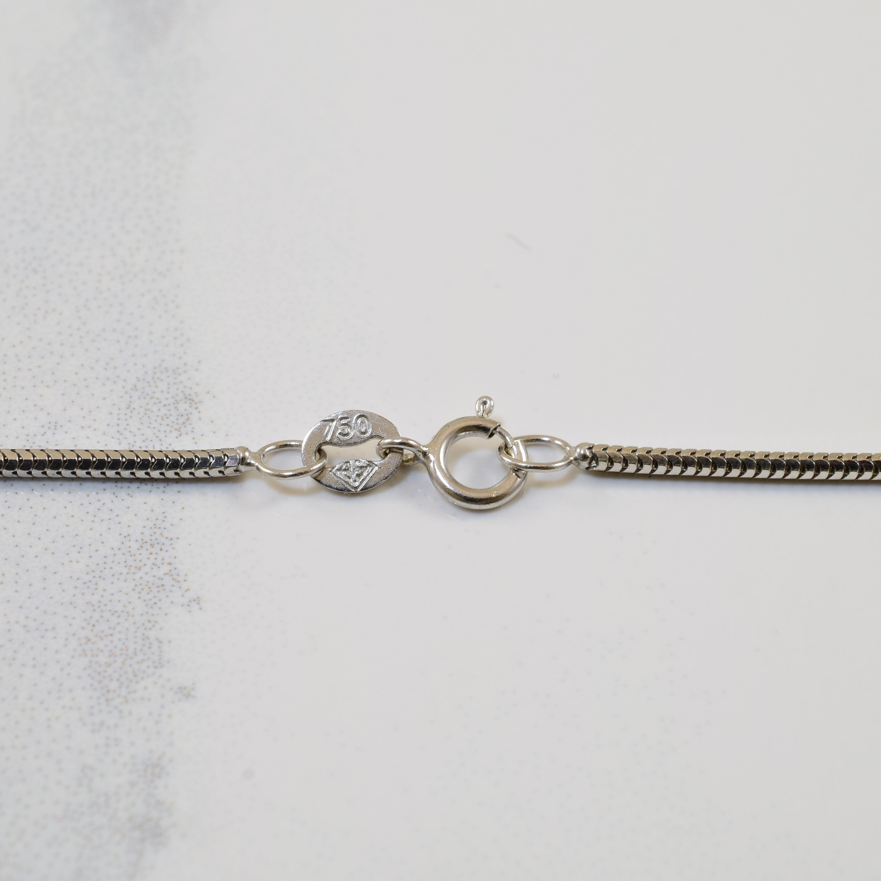 Chaîne serpent en or blanc 18 carats | 16" |