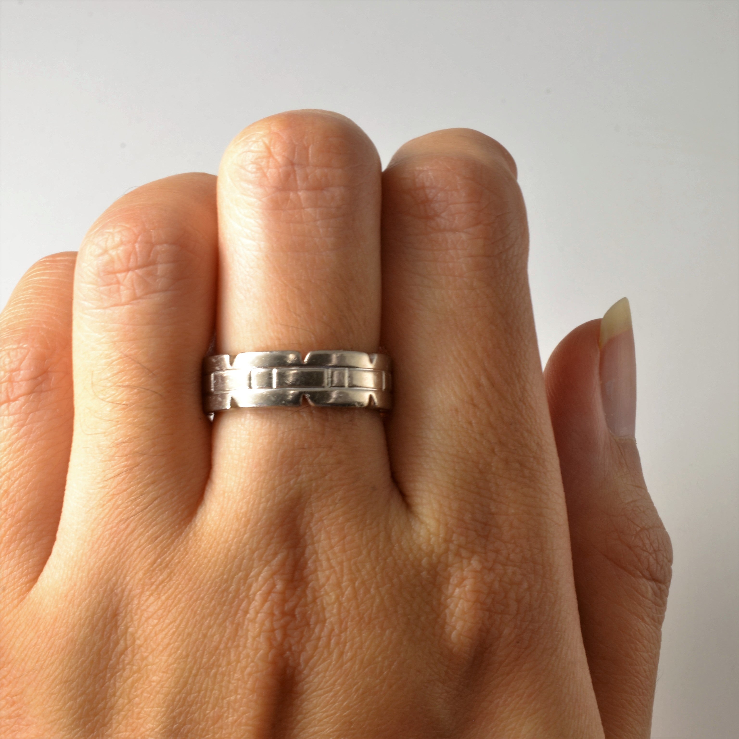 Platinum Brick Band | SZ 6.75 |