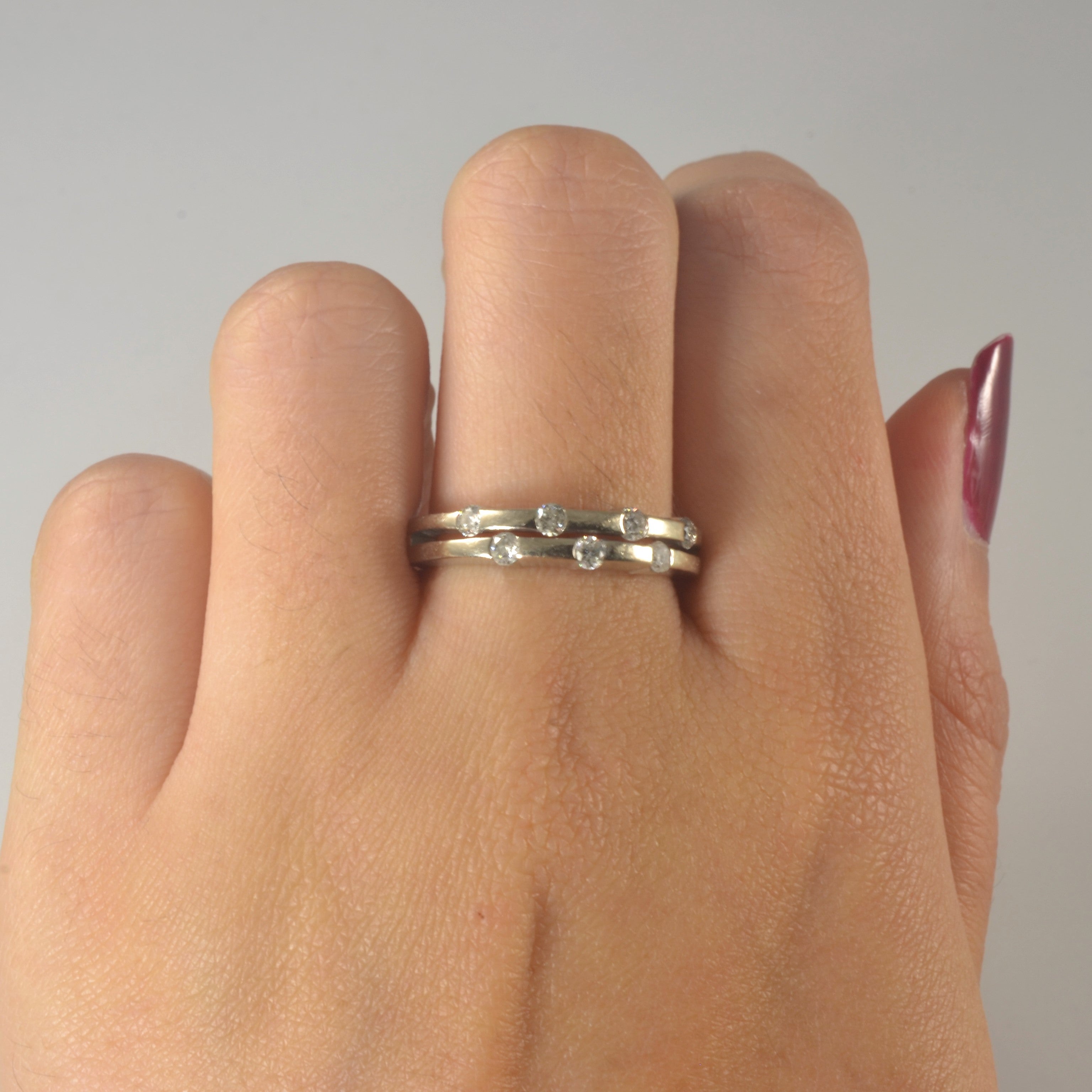 Tension Set Diamond Constellation Band | 0.42ctw | SZ 8.5 |