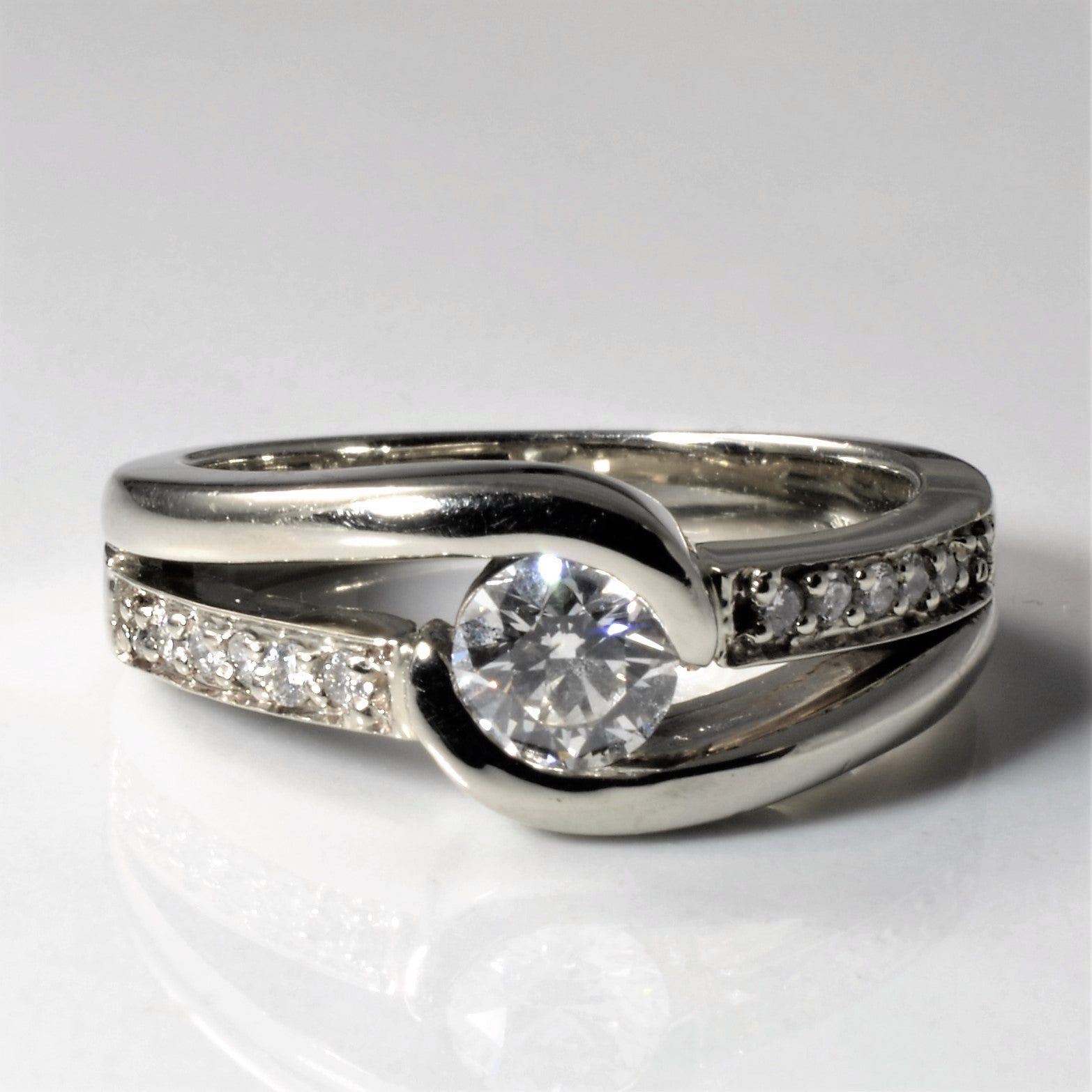 Bypass Semi Bezel Diamond Ring | 0.55ctw | SZ 6.5 |