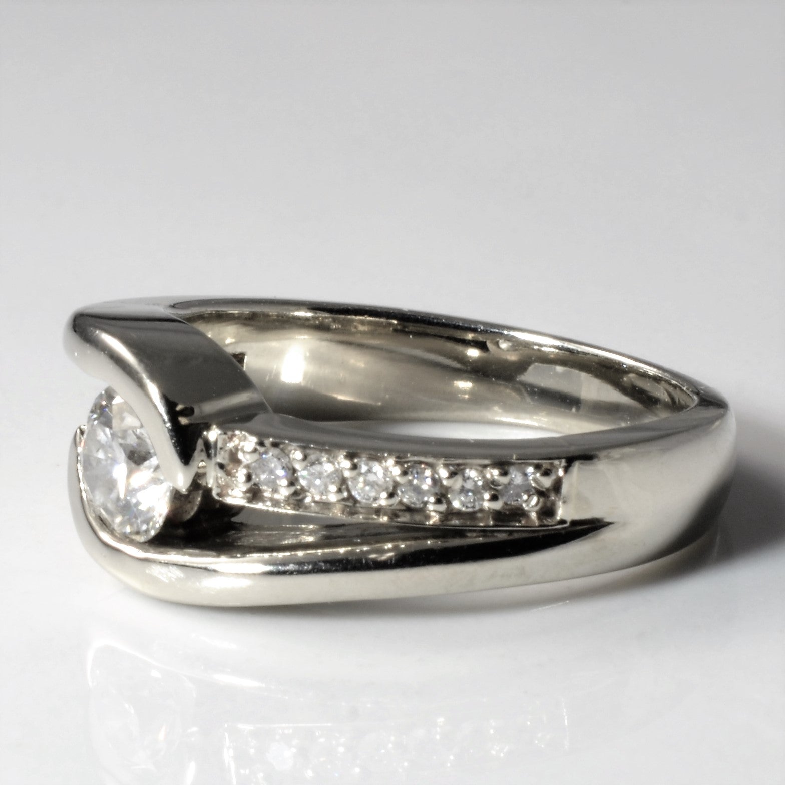 Bypass Semi Bezel Diamond Ring | 0.55ctw | SZ 6.5 |
