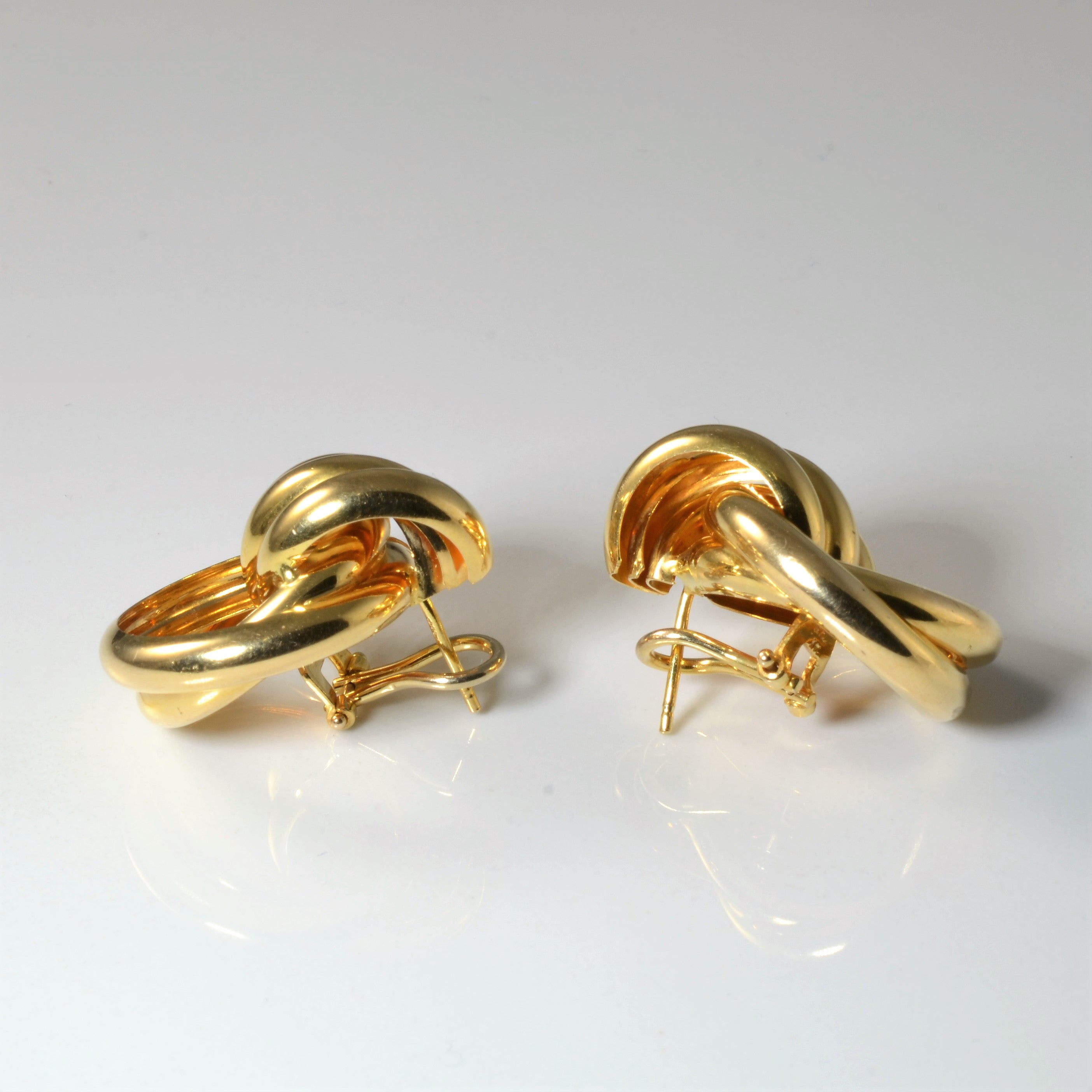 Yellow Gold Swirl Earrings |