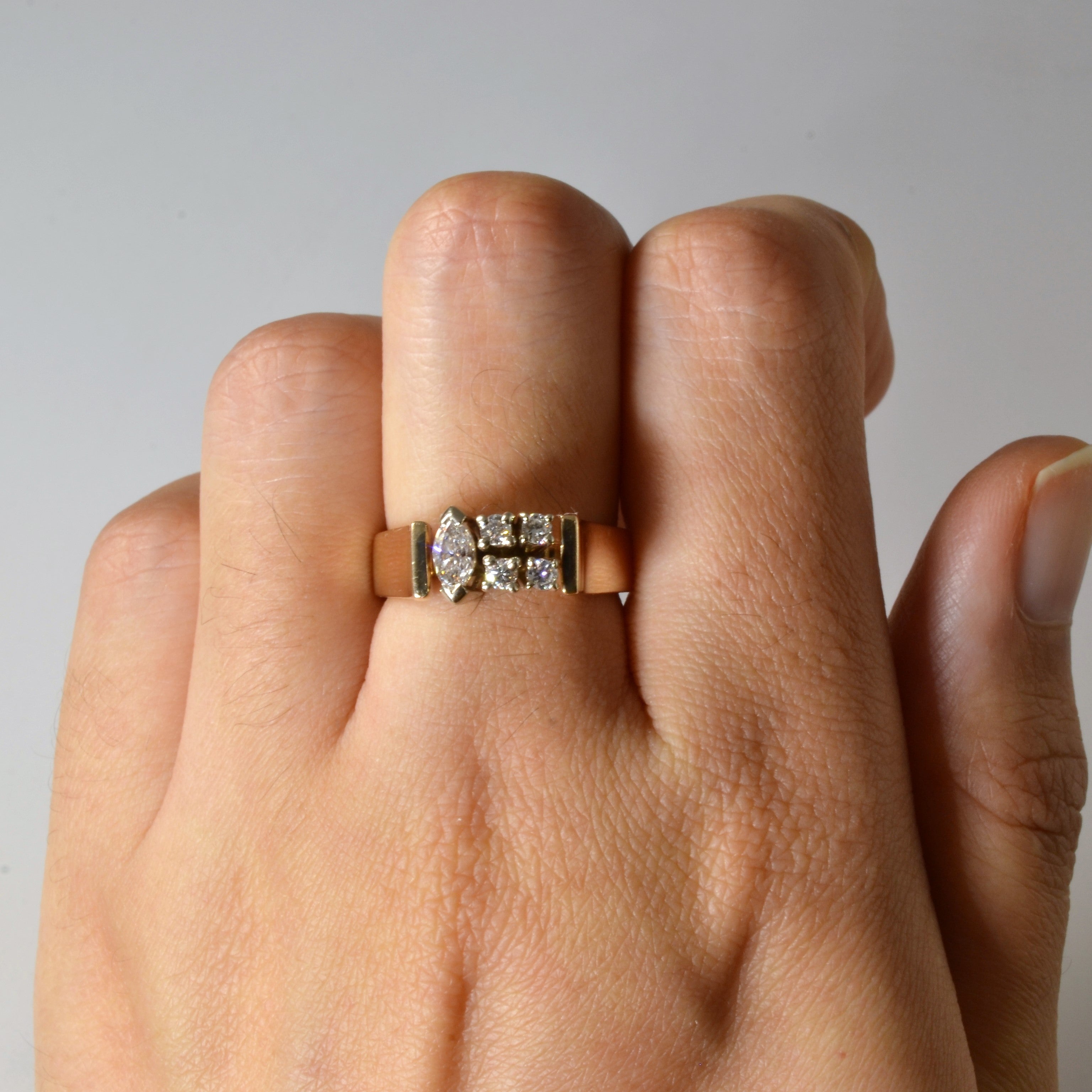 Mixed Cut Diamond Ring | 0.43ctw | SZ 6.5 |