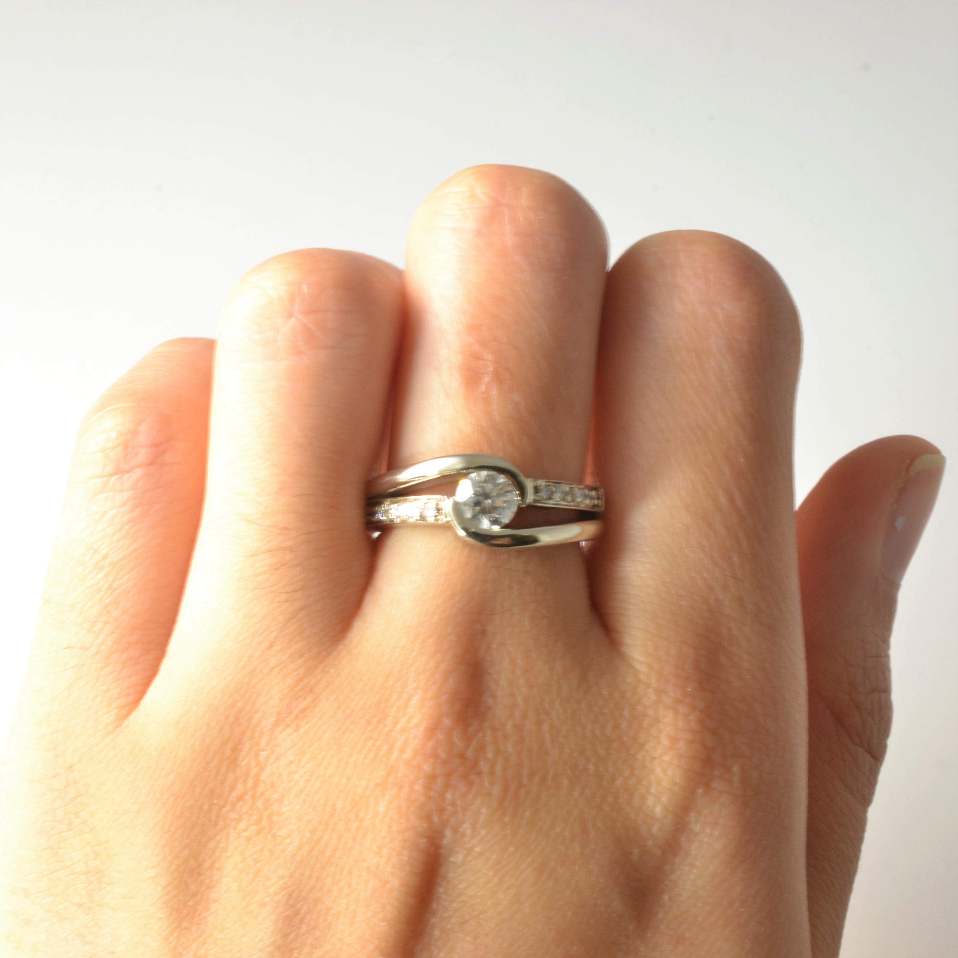 Bypass Semi Bezel Diamond Ring | 0.55ctw | SZ 6.5 |