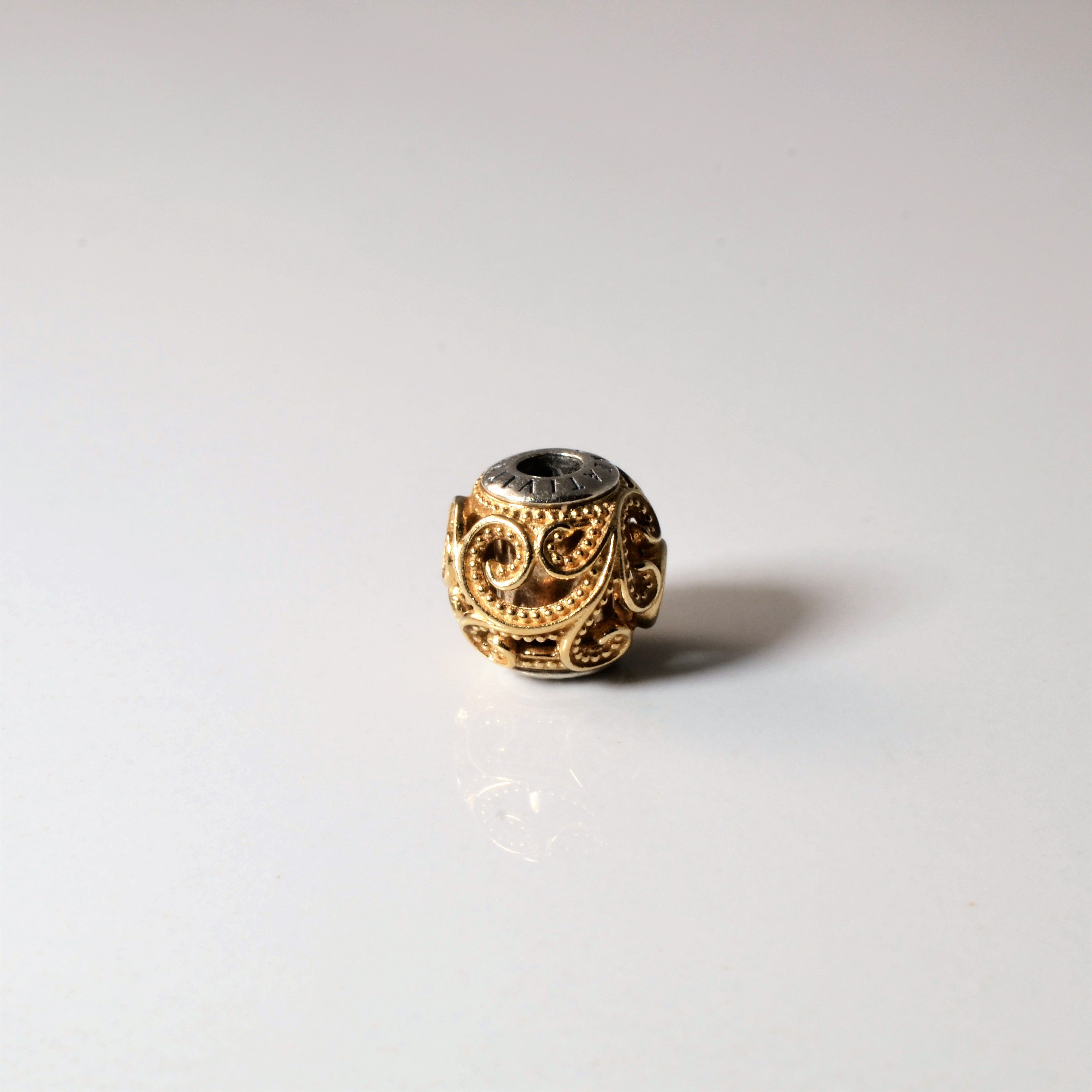 Pandora' Creativity Two Tone Swirl Charm |