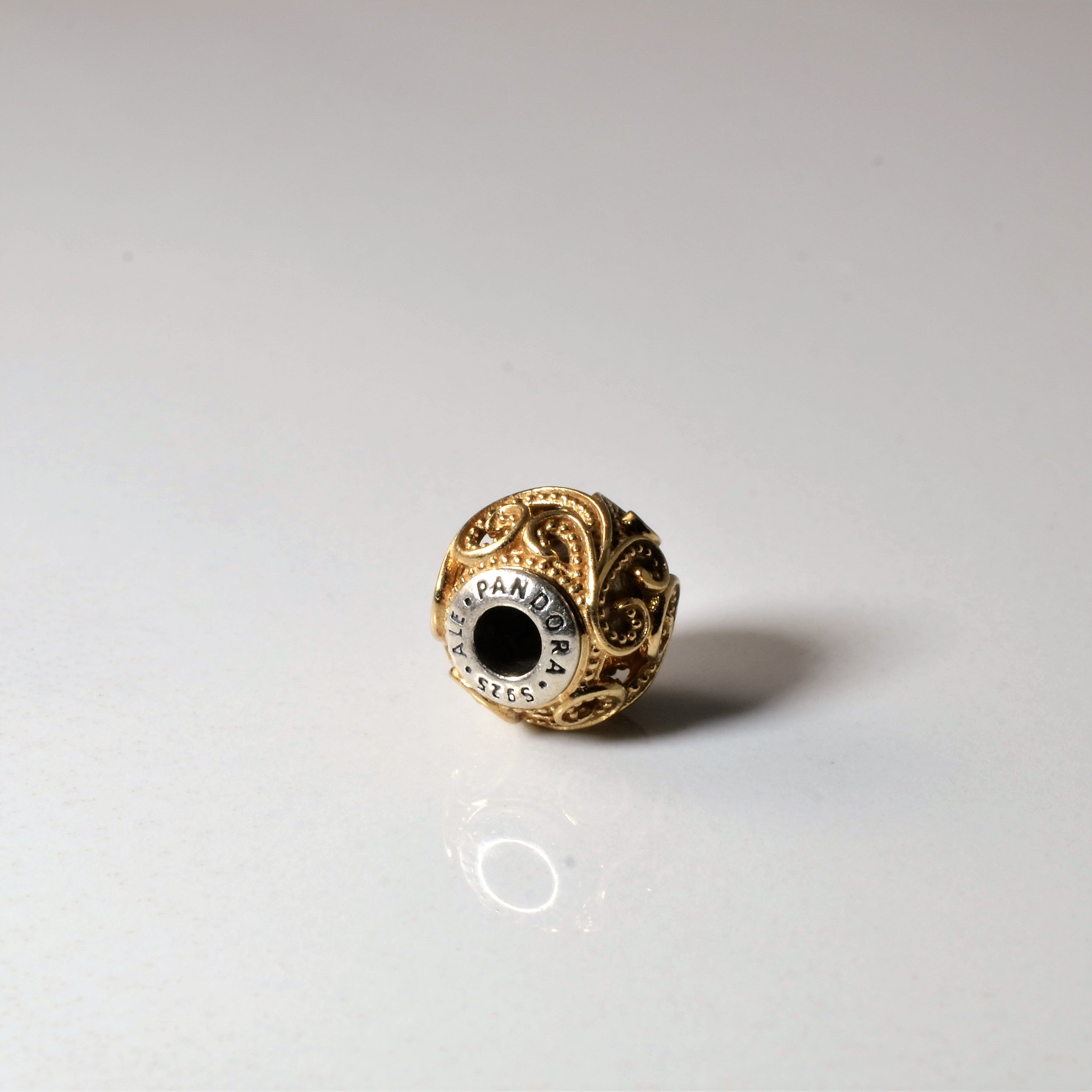 Pandora' Creativity Two Tone Swirl Charm |