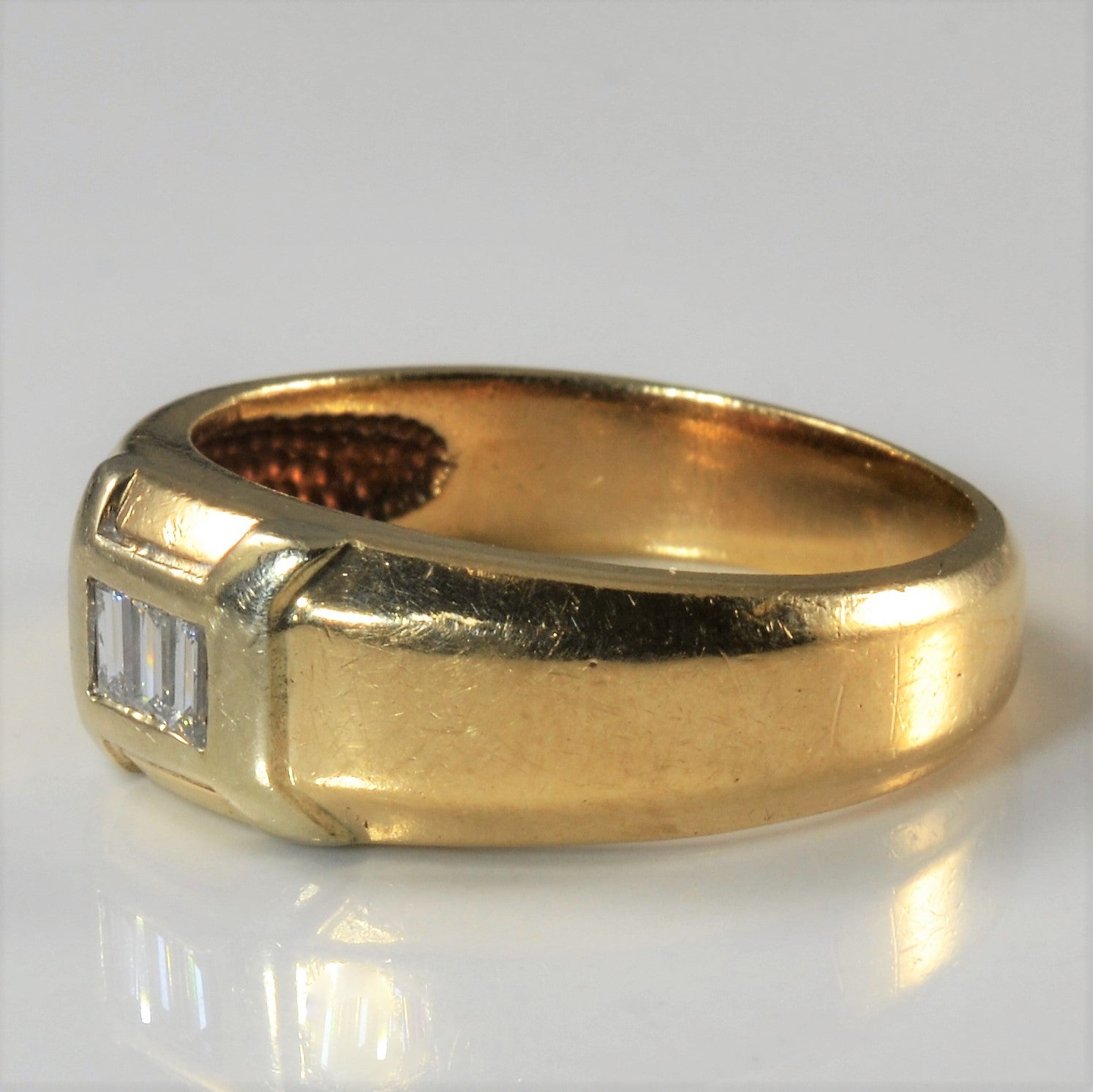 Three Stone Baguette Diamond Ring | 0.09ctw | SZ 8.75 |