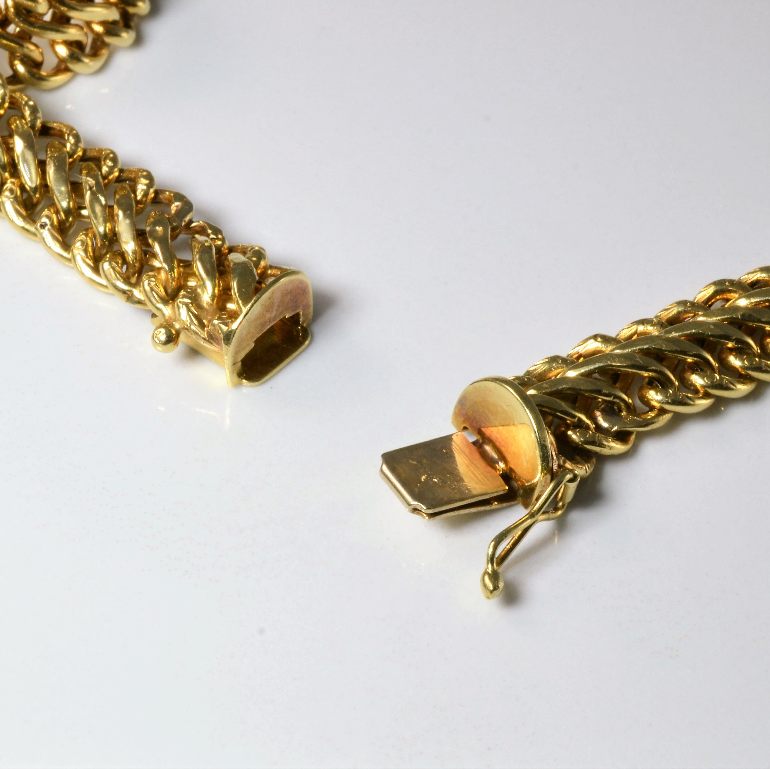14k Yellow Gold Parallel Chain Choker | 15" |