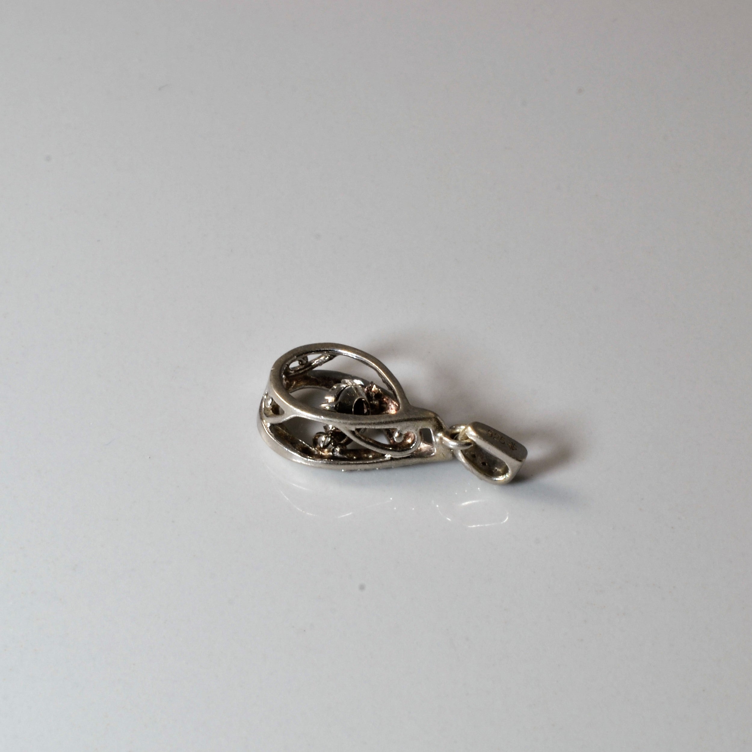 Sterling Silver Floating Cluster Diamond Pendant | 0.13ctw |