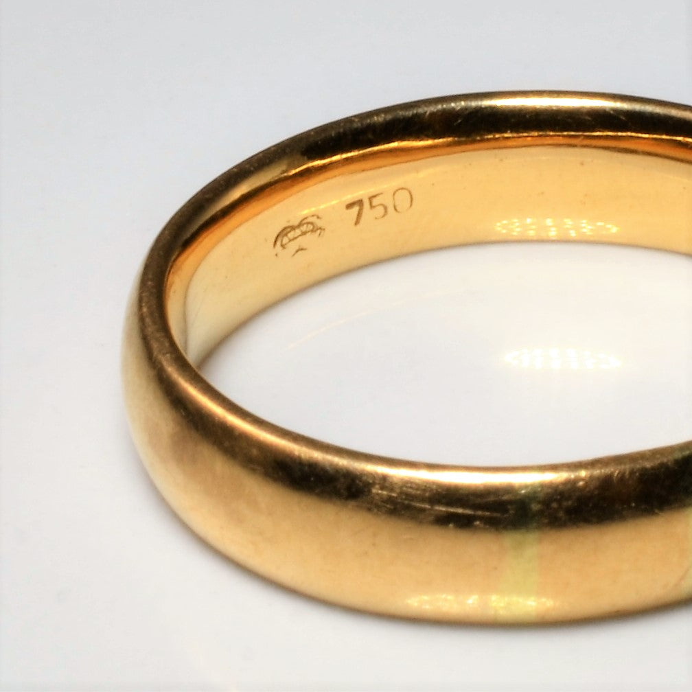 18k Yellow Gold Plain Band | SZ 9.75 |