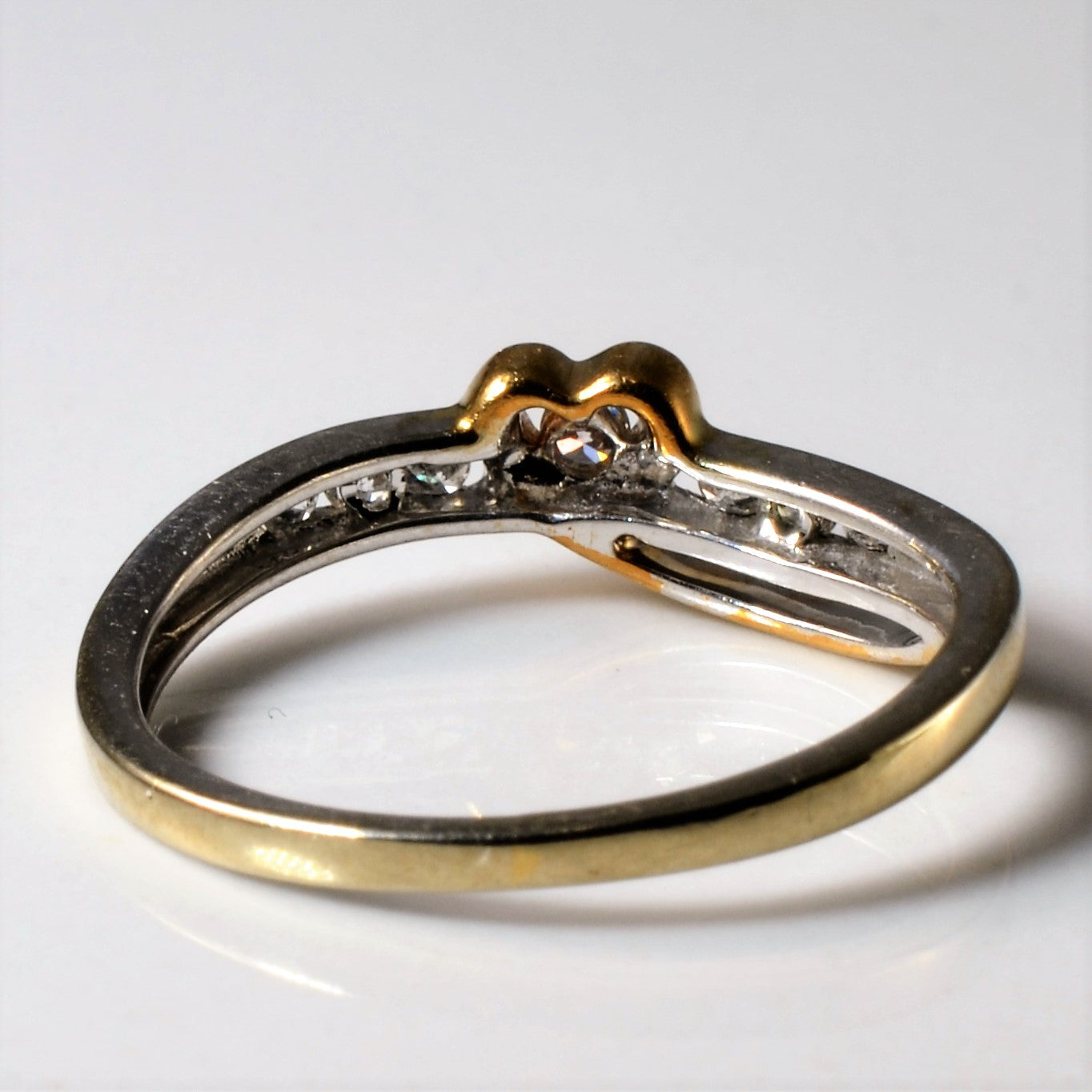 Channel Diamond Heart Design Promise Ring | 0.13ctw | SZ 6.25 |