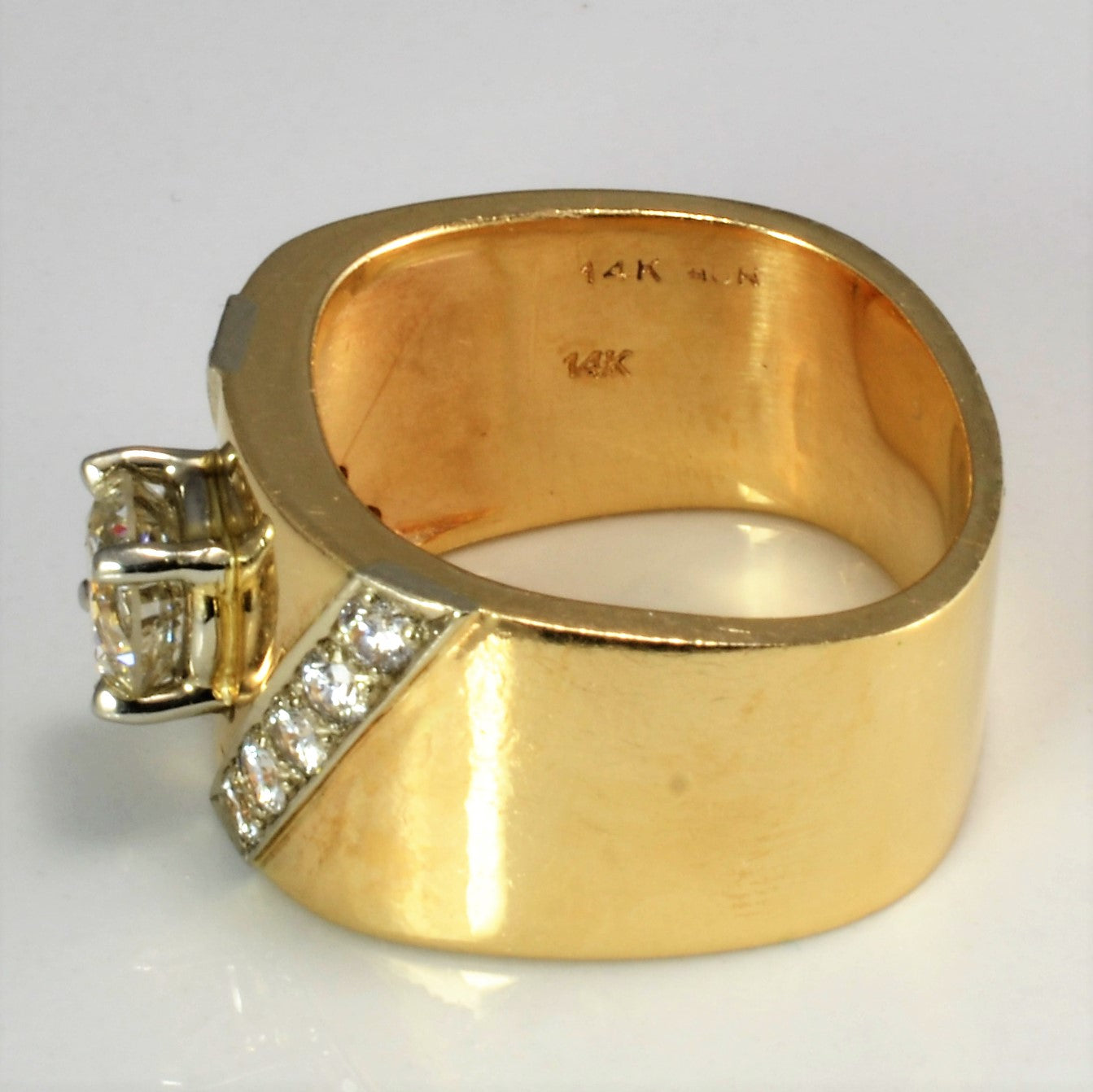 Pave Channel Diamond Wide Band | 1.69ctw | SZ 8.25 |