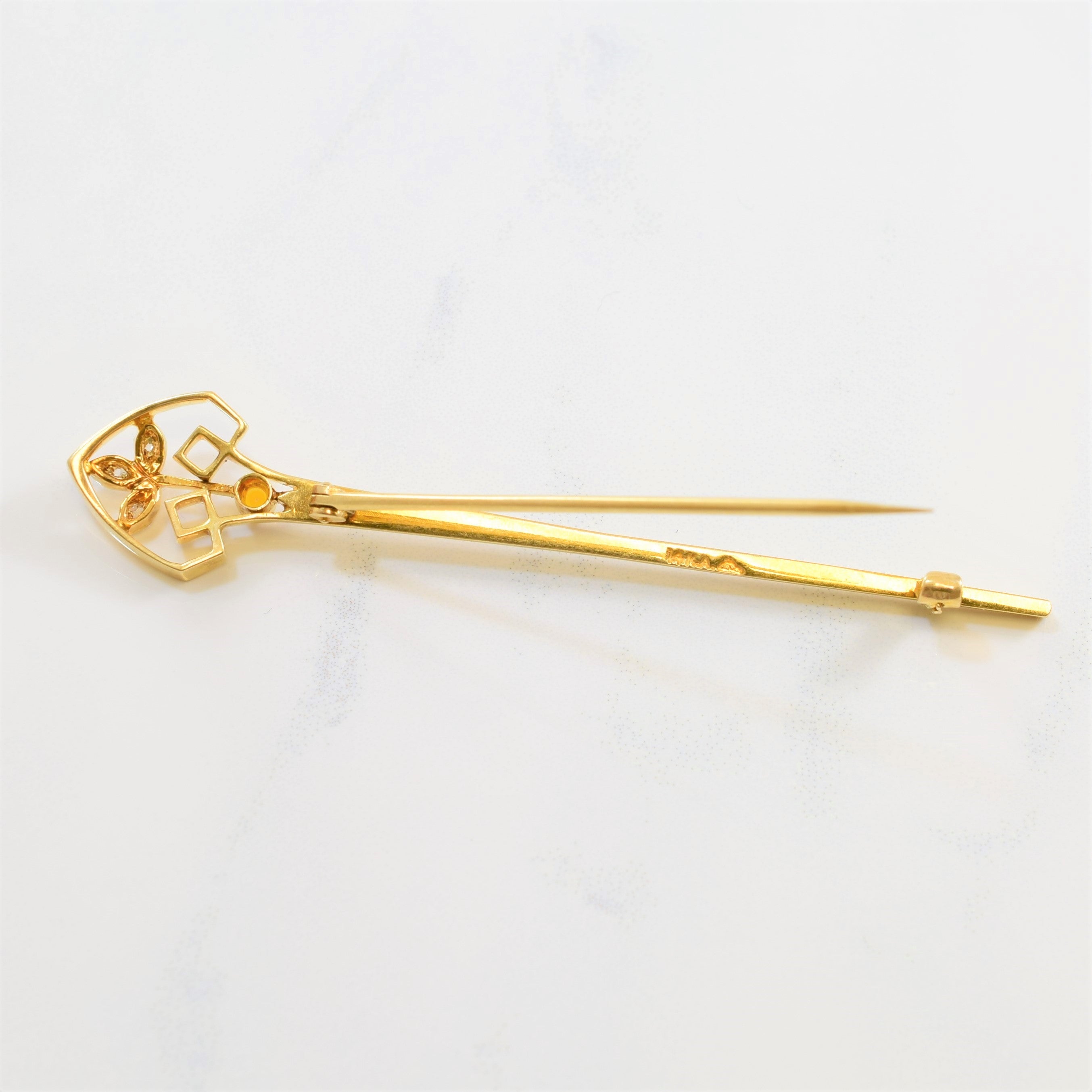 Diamond & Pearl Brooch | 0.05ctw, 0.11ct |