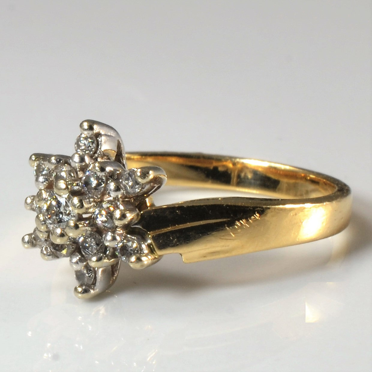 Diamond Cluster Burst Bypass Ring | 0.22ctw | SZ 5.75 |