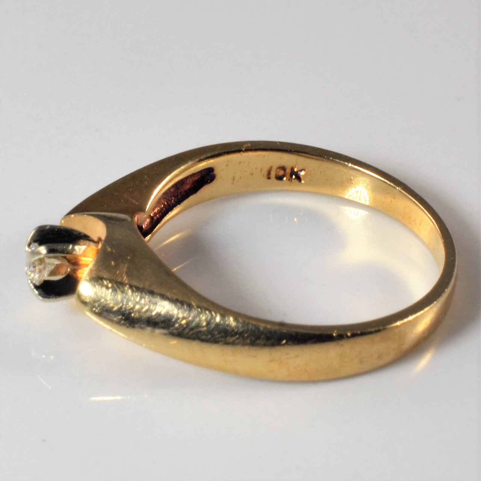 Solitaire Diamond Twist Ring | 0.05ct | SZ 6.25 |