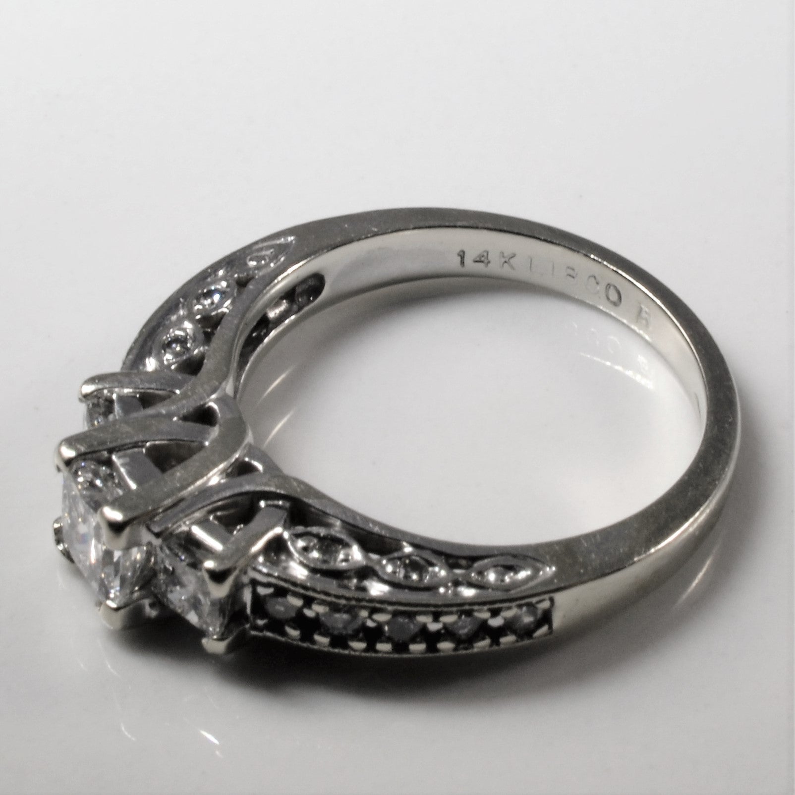 Princess Three Stone Diamond Engagement Ring | 1.08ctw | SZ 5.75 |