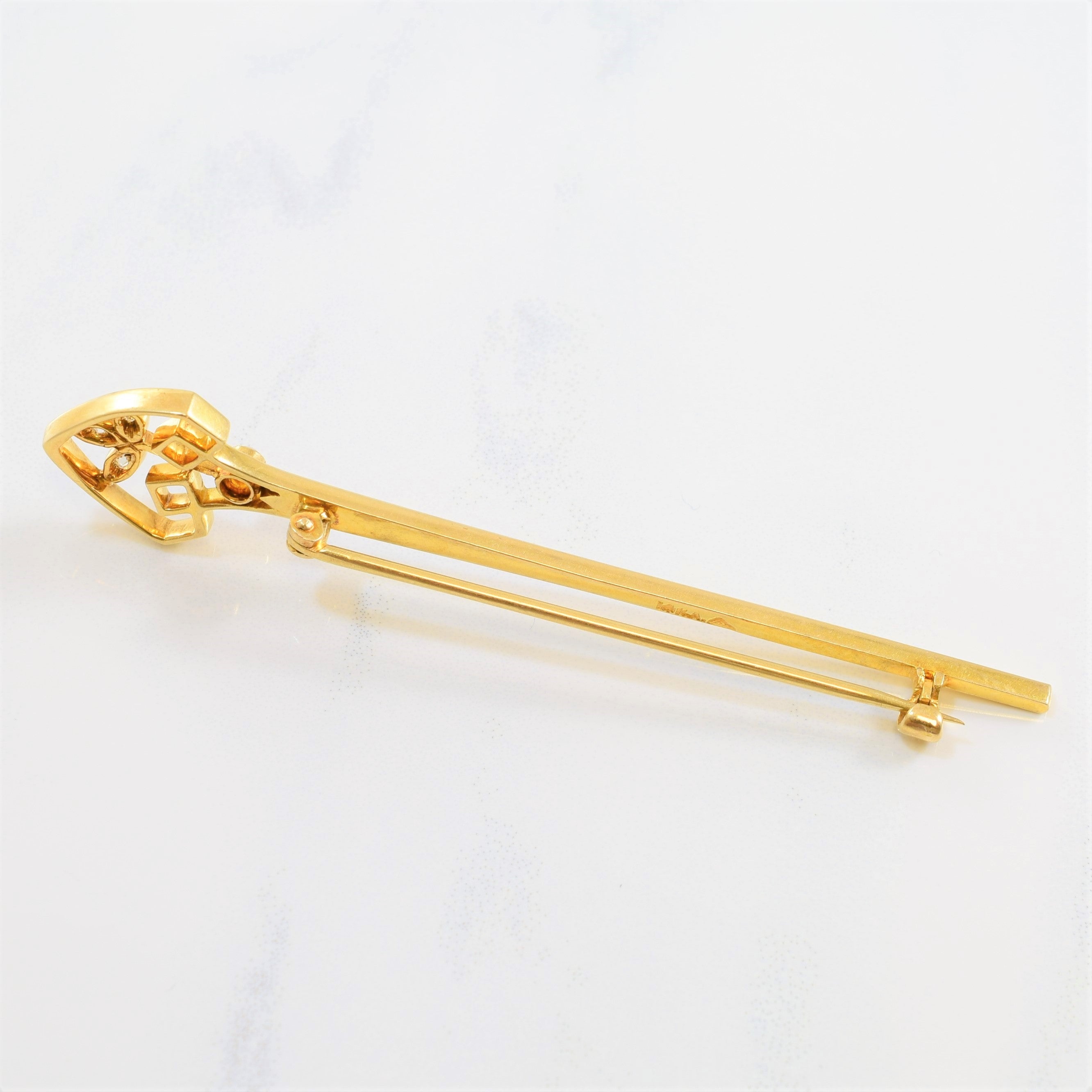 Diamond & Pearl Brooch | 0.05ctw, 0.11ct |