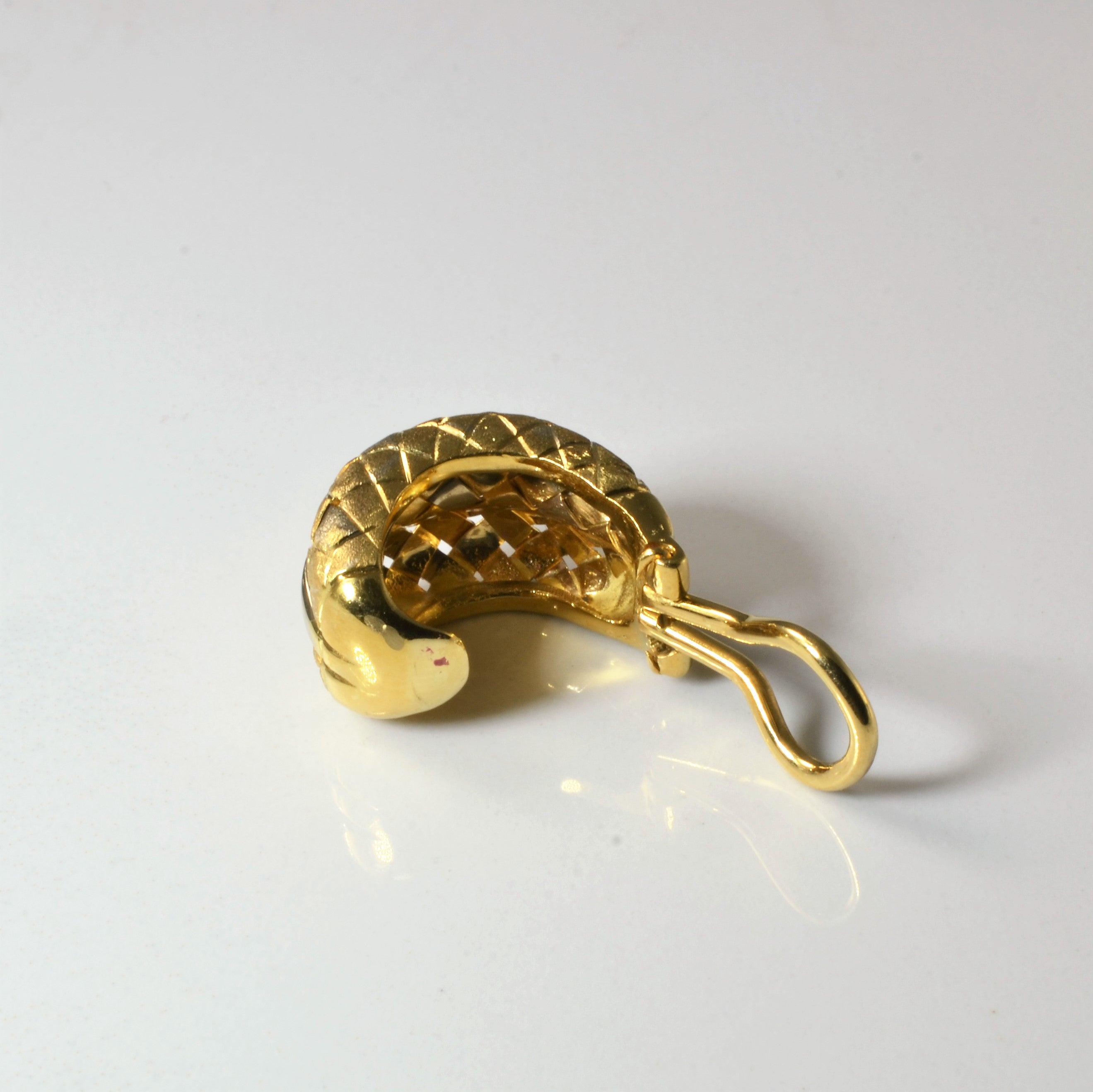 Tri- Tone Gold Huggie Earrings