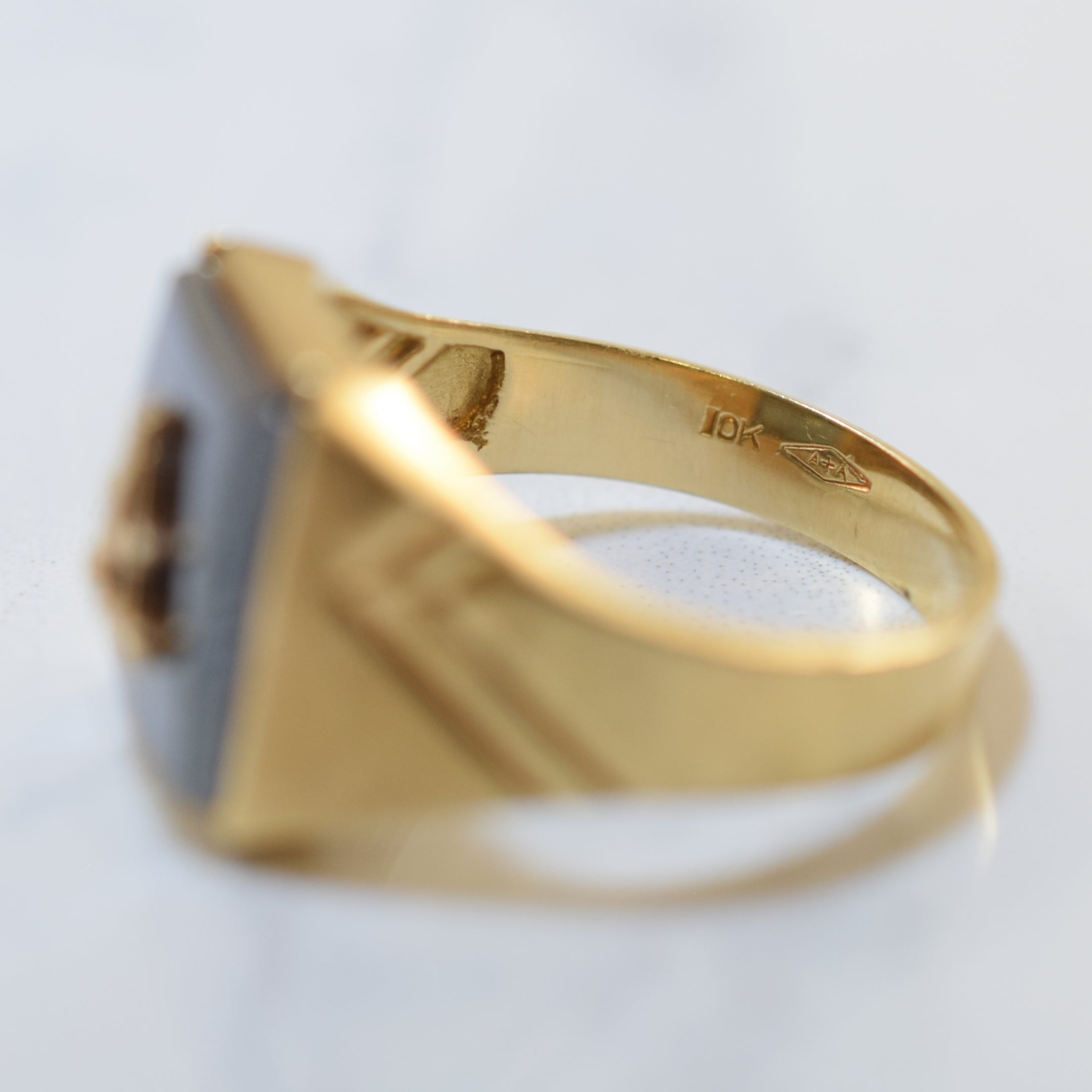 Initial 'A Hematite Ring | 8.50ct | SZ 9.75 |