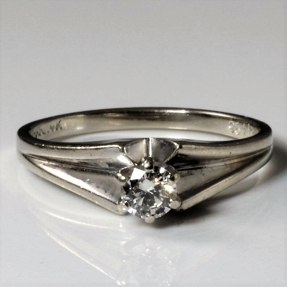 Flared Solitaire Diamond Ring | 0.29ct | SZ 6.75 |